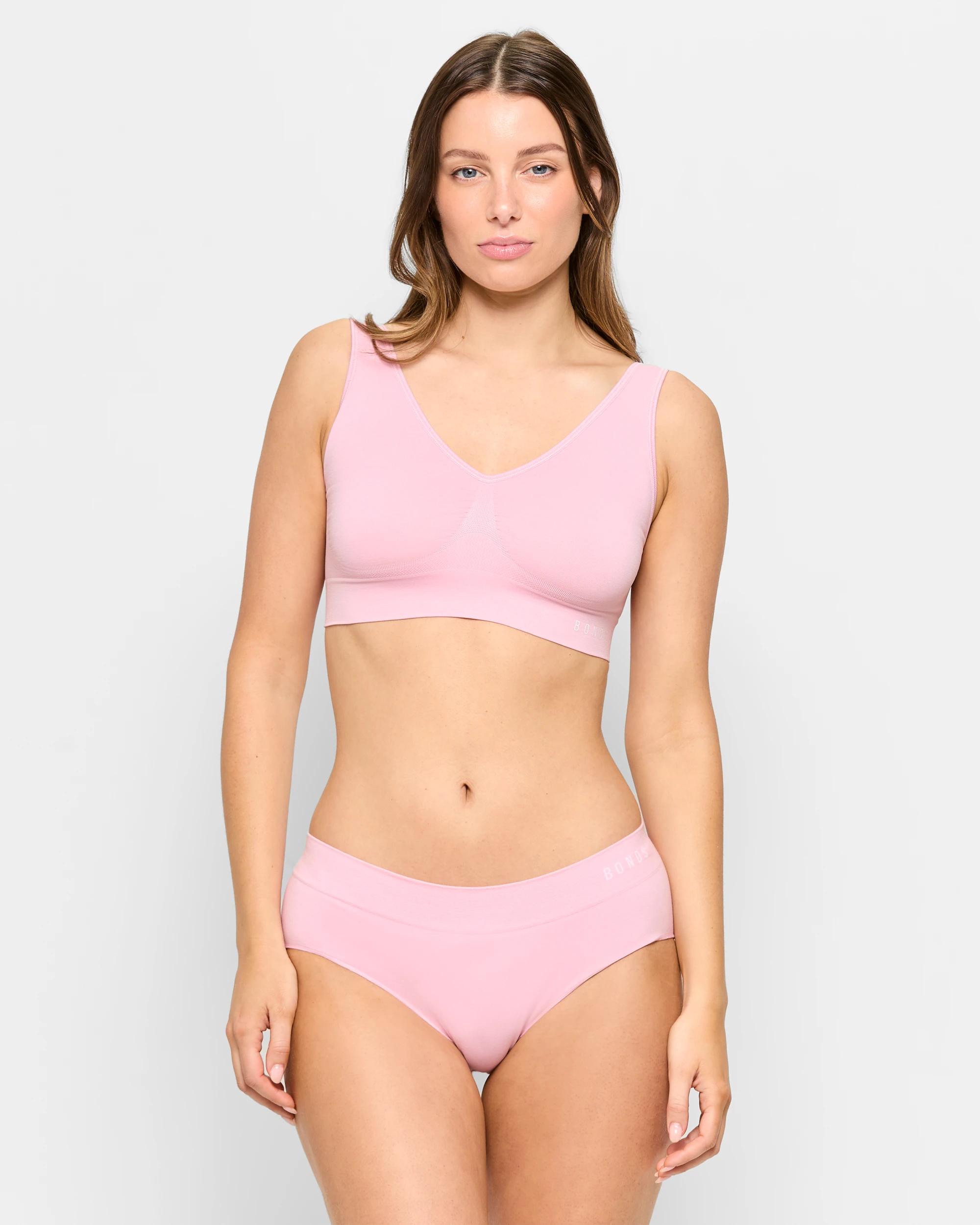 2 Womens Seamless Midi Briefs - Bonds PINK FLOWER GIRL, 2 of 4