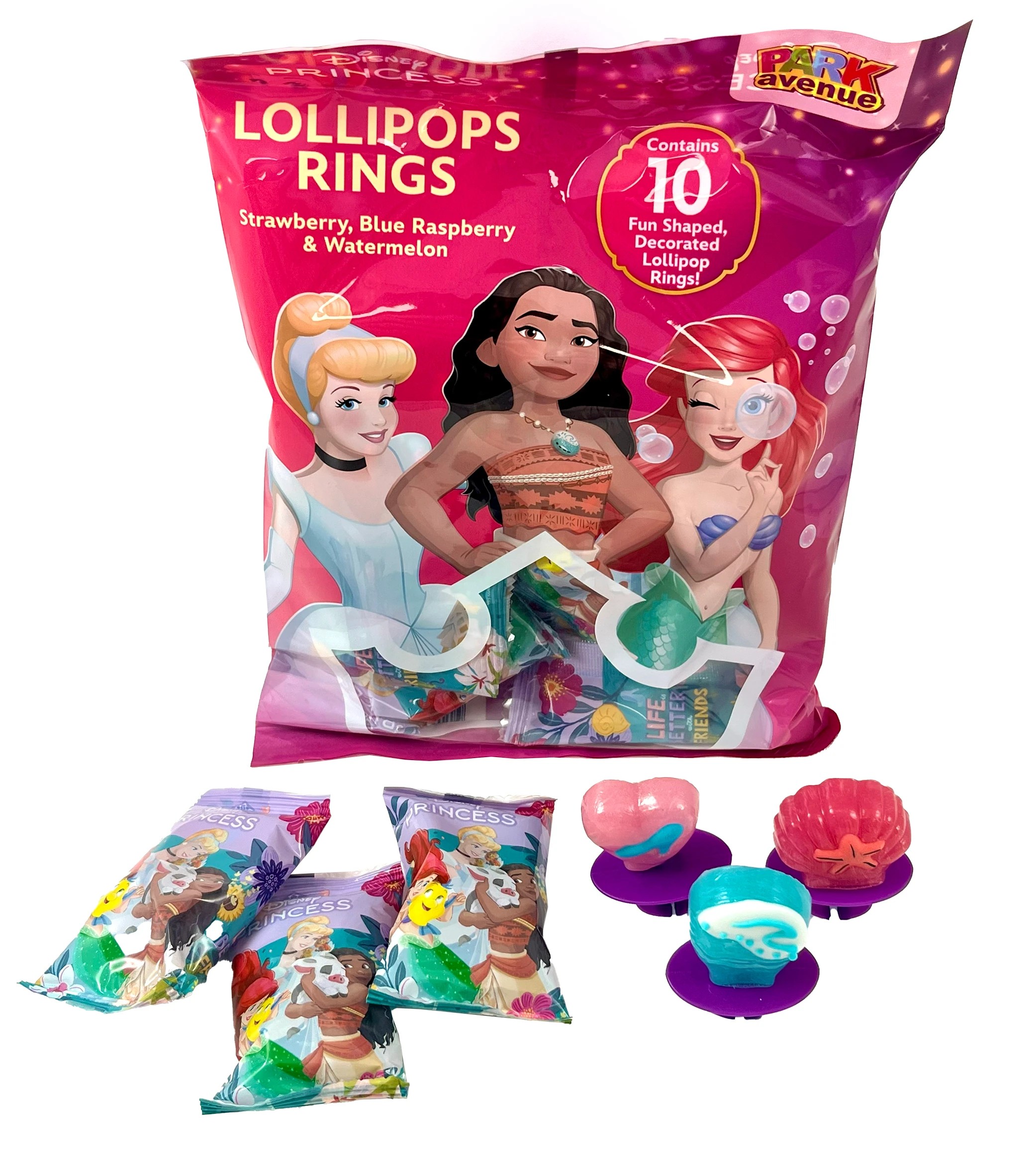 2 10 Pack Park Avenue Disney Princess Lollipop Rings 120g, 2 of 4