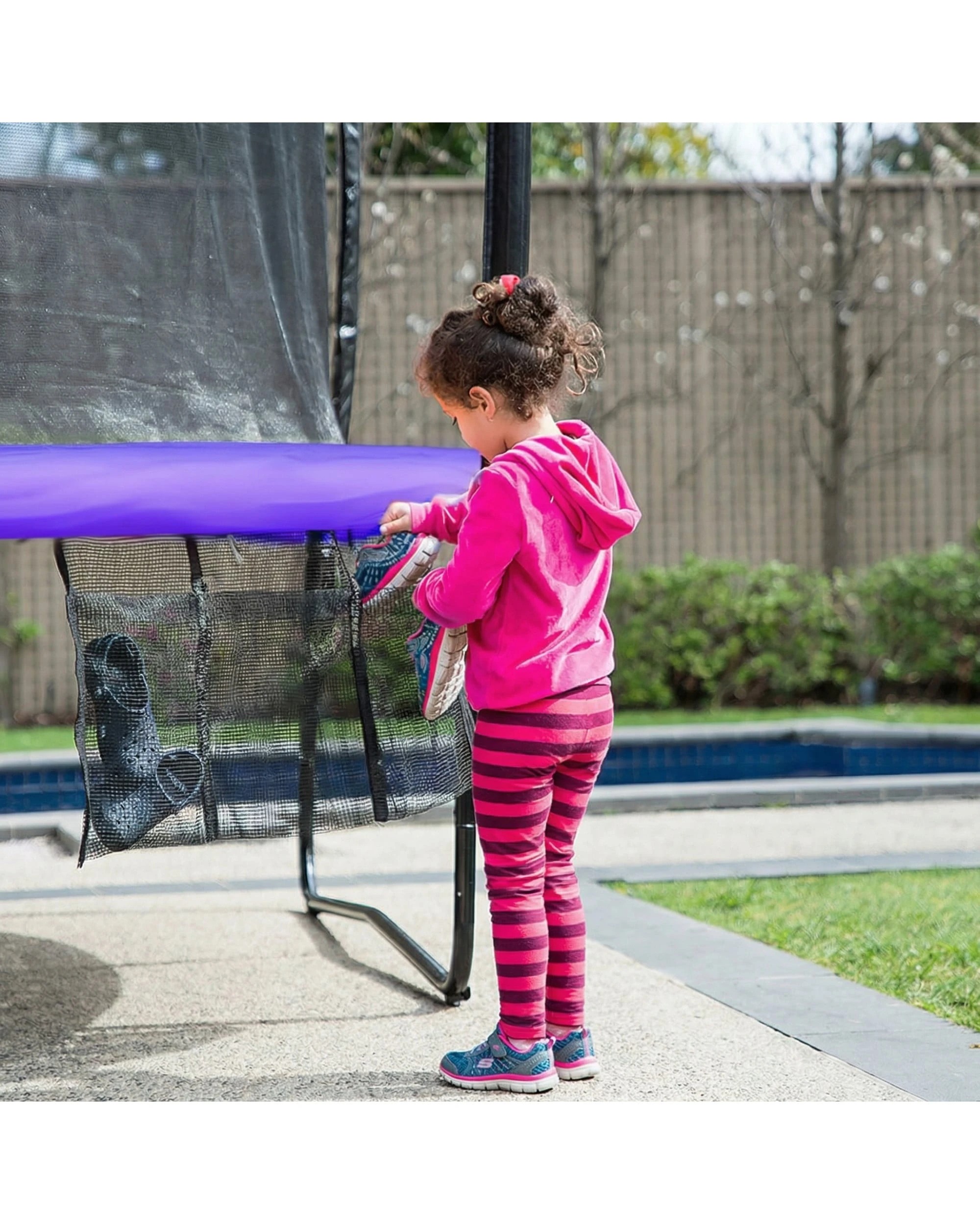 4 Kahuna 16ft Trampoline with Roof in Purple - Purple, 4 of 9