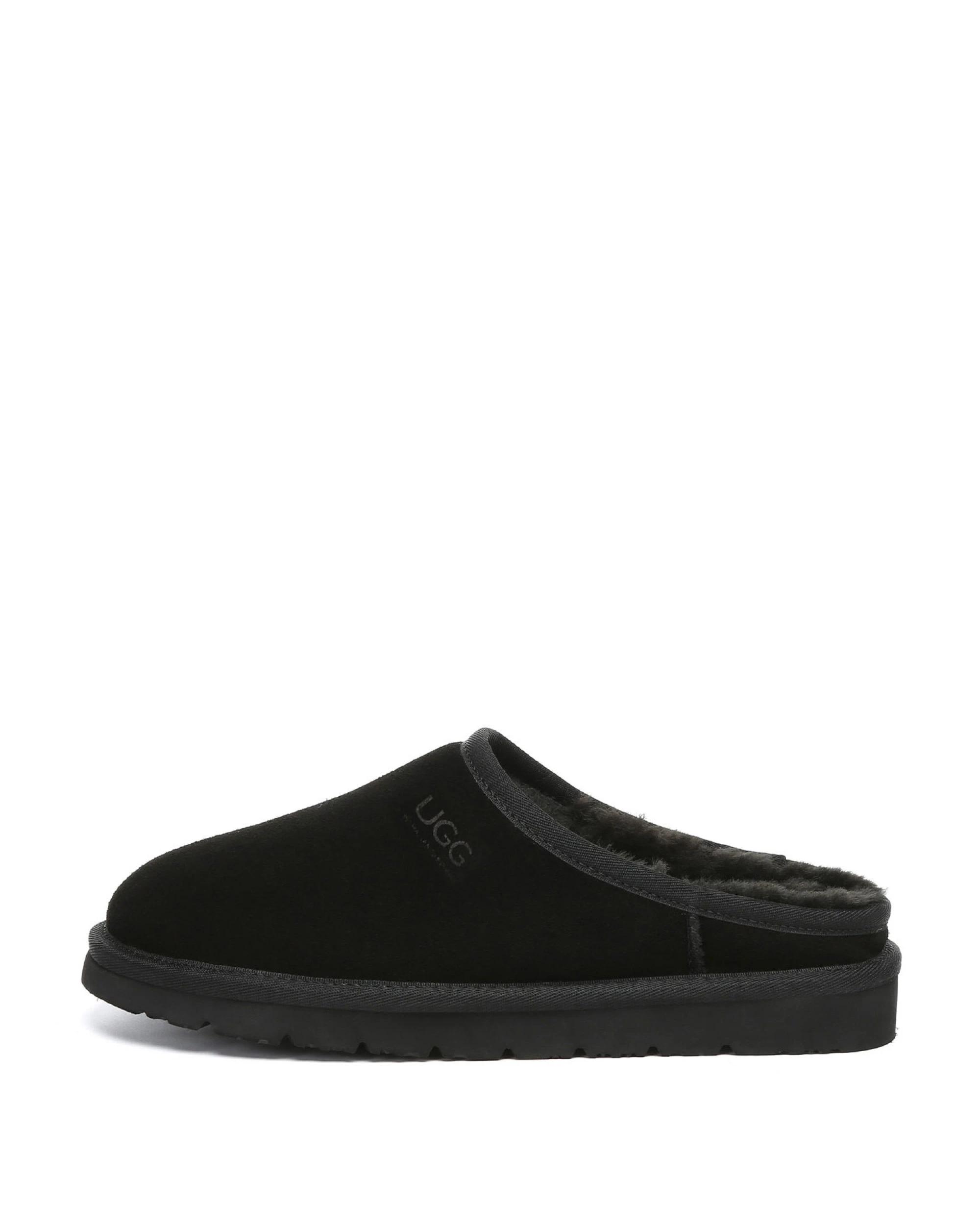 4 Australian Shepherd UGG Unisex Nano Classic Slippers BLACK, 4 of 5