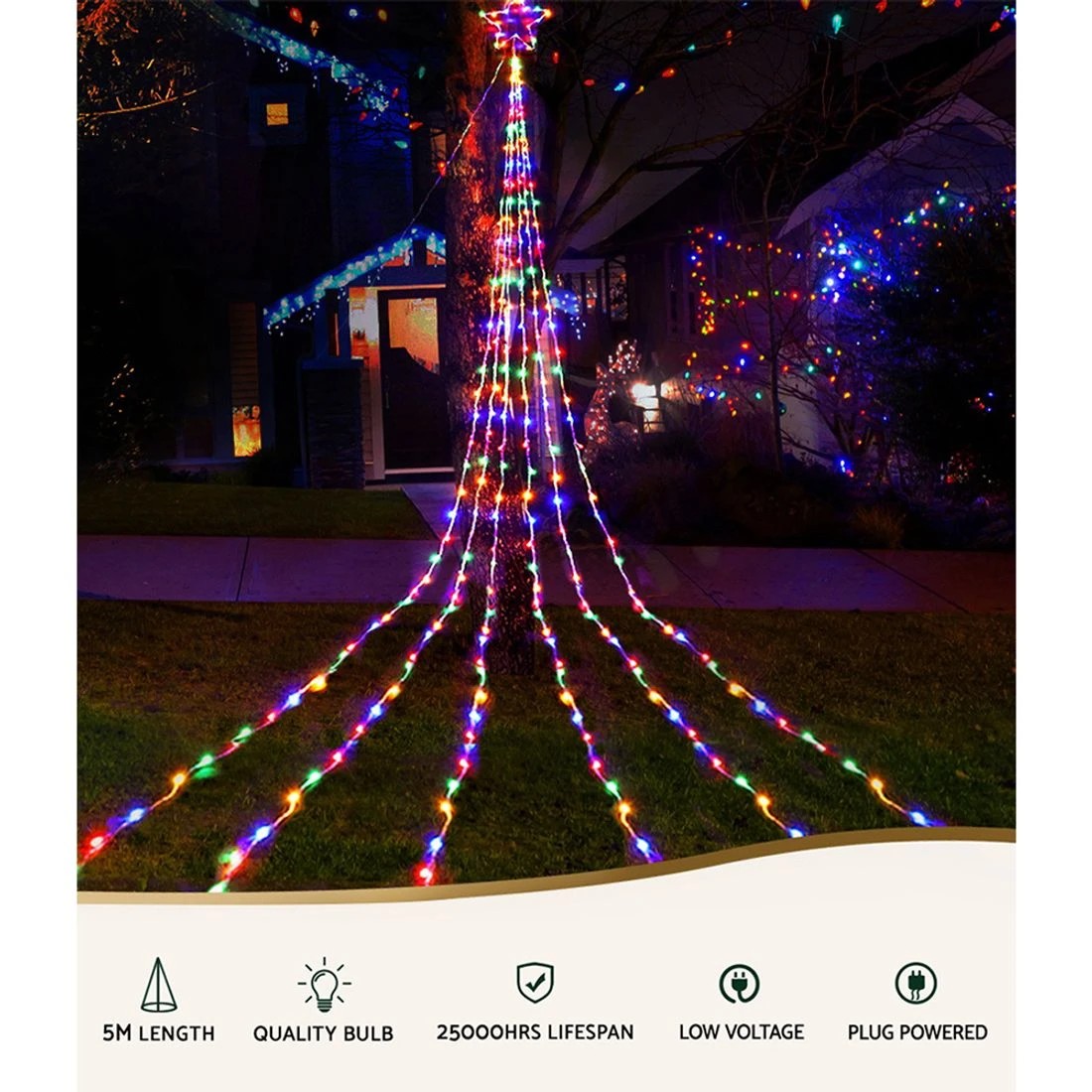 4 Jingle Jollys 5M Christmas Lights String Light 320 LED - Multi, 4 of 7