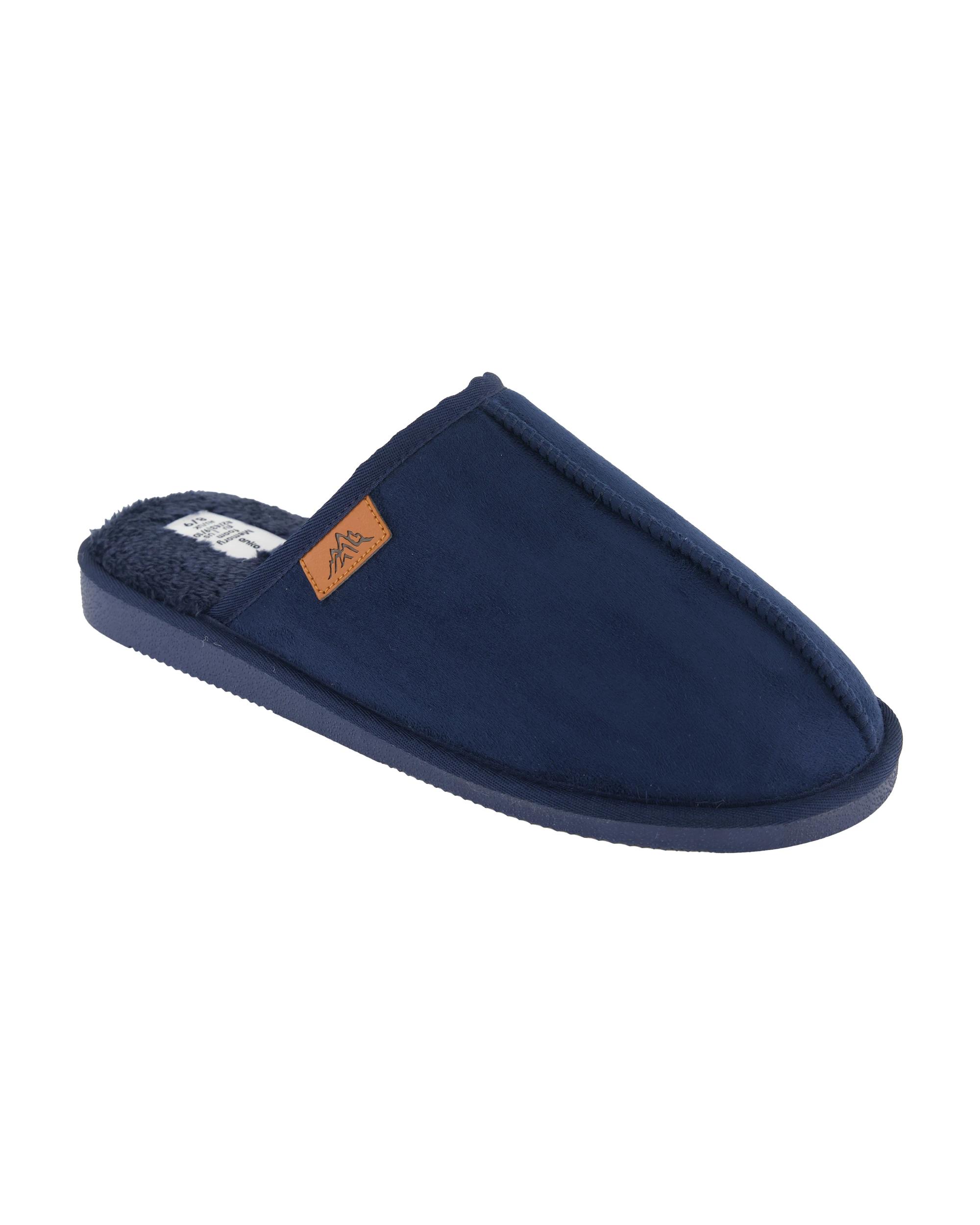 1 Hardsole Slipper Scuffs Navy, 1 of 3