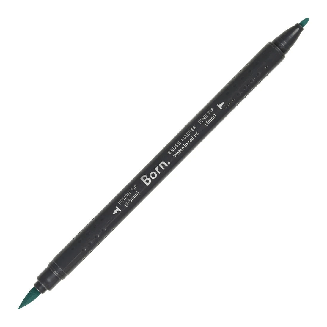 4 Born Professional Brush Dual-Tip Marker Pond Green 296, 4 of 4