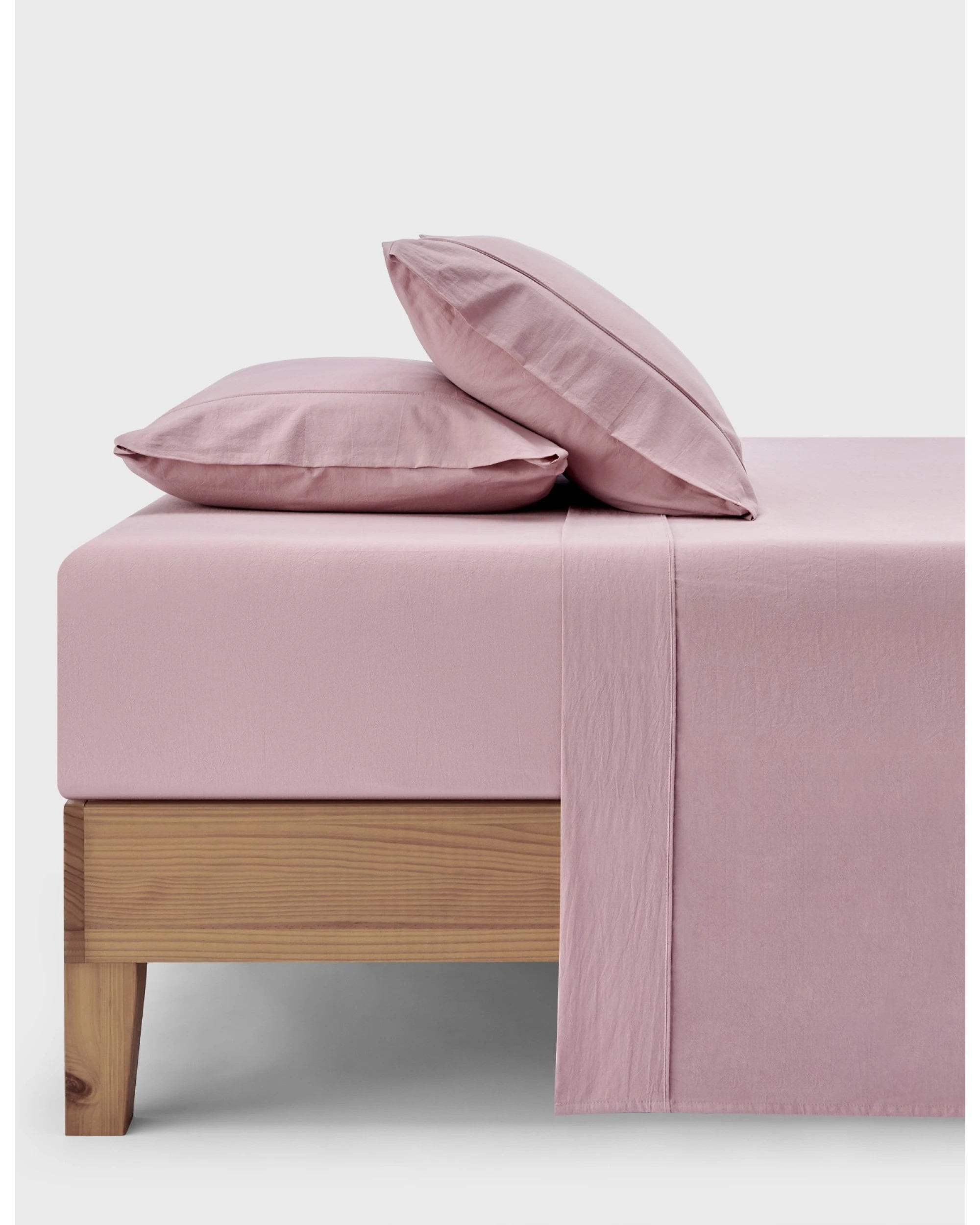 1 Dreamaker Bonnie Washed Cotton Sheet Set - King Bed - Pink Pearl, 1 of 9