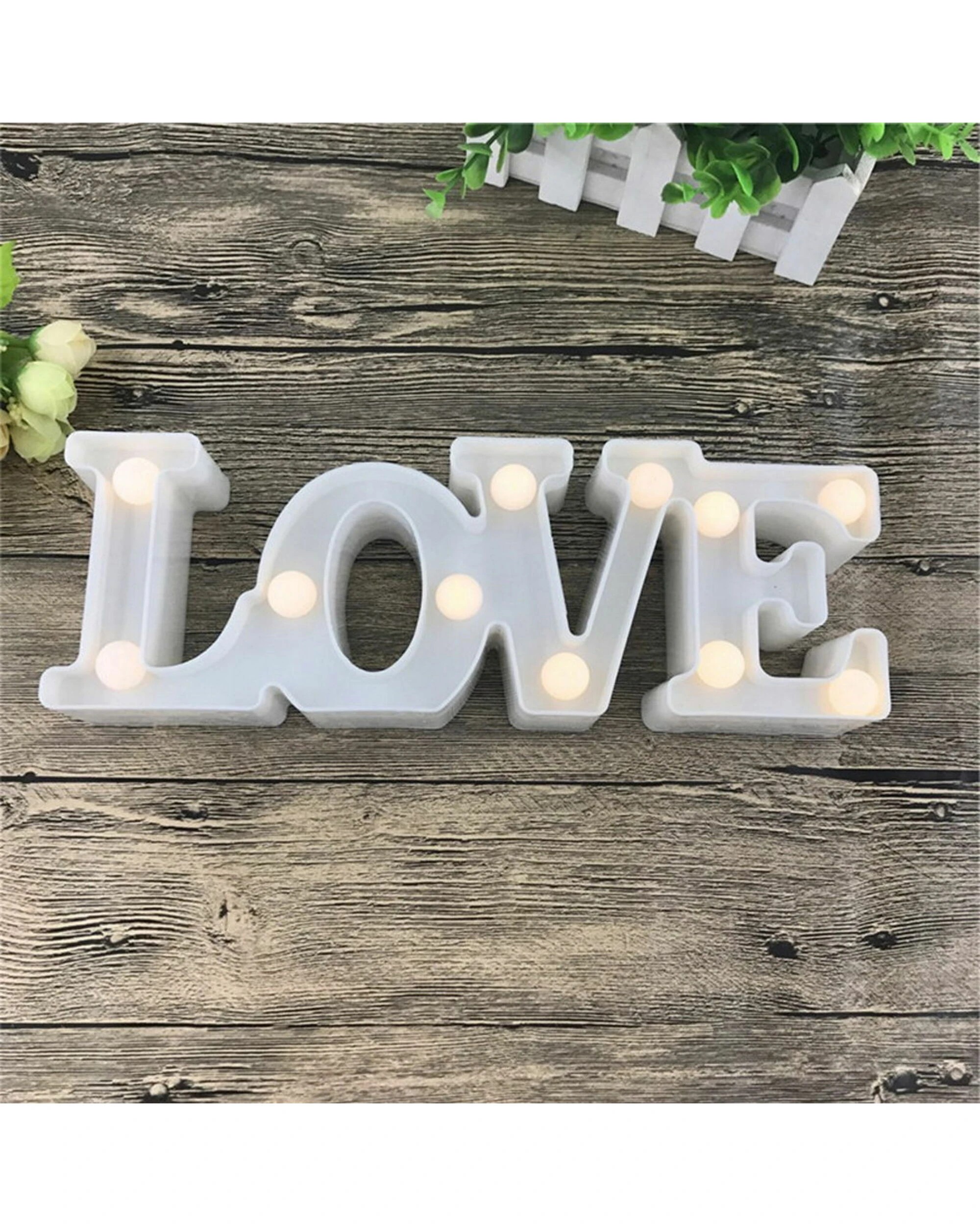 3 Partyrama White Light Up LED Love Light, 3 of 5