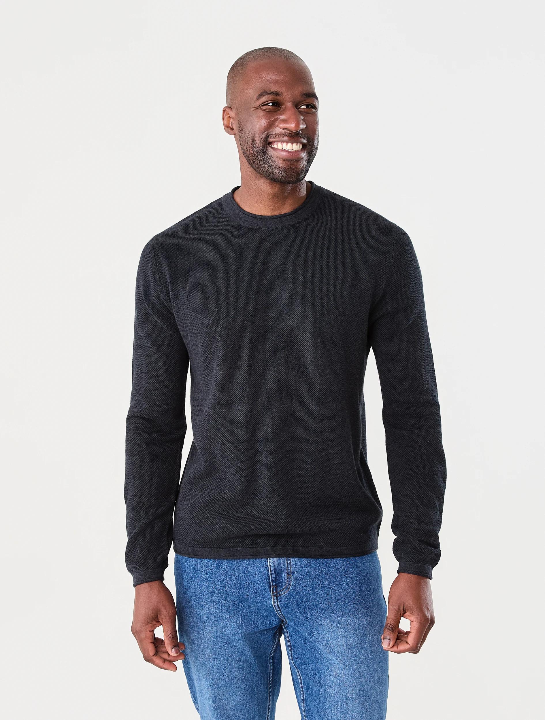 1 Lightweight Textured Knit Jumper Gry Chmrle, 1 of 7