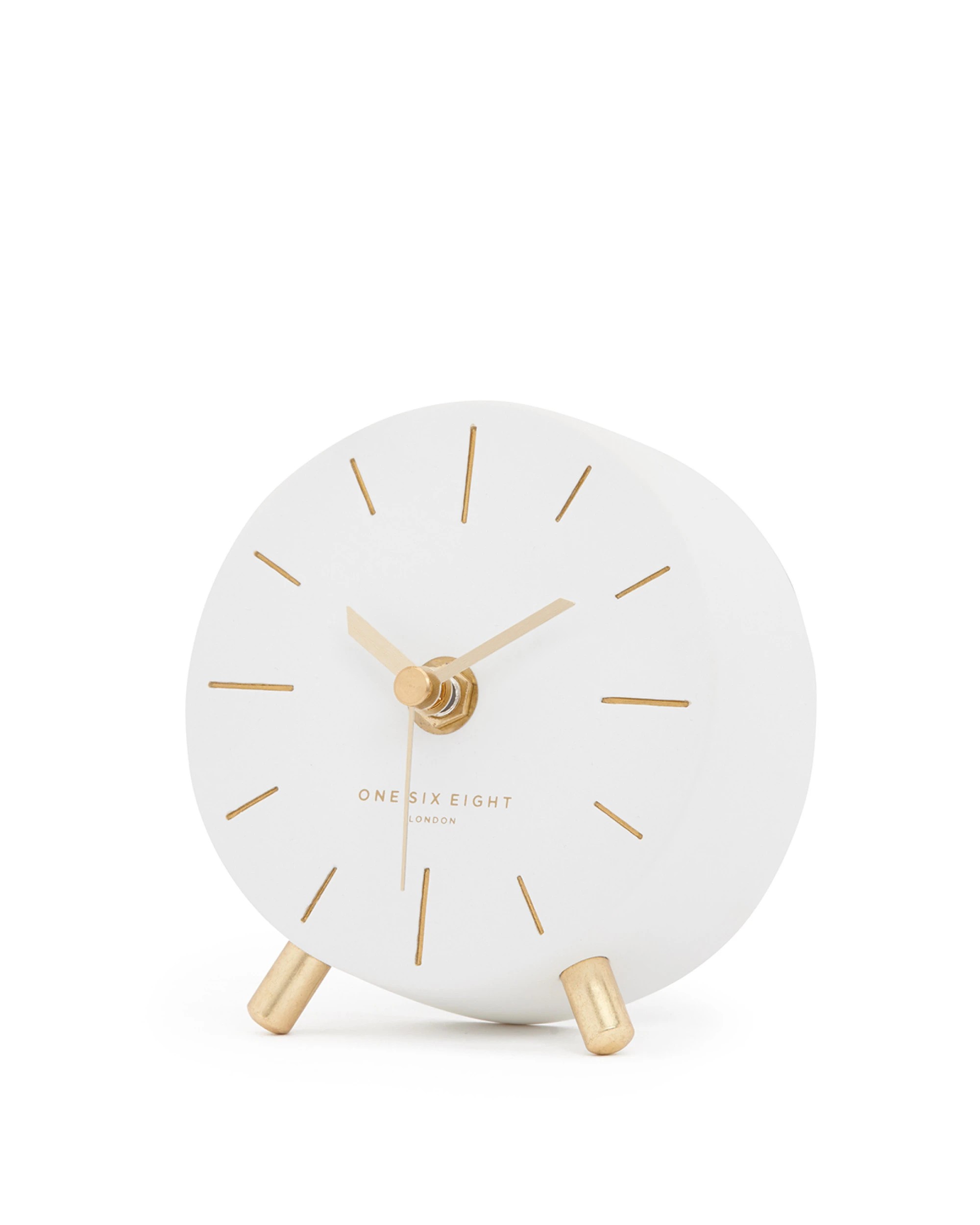 1 One Six Eight London Angelo Silent Mantel Clock - White, 1 of 4