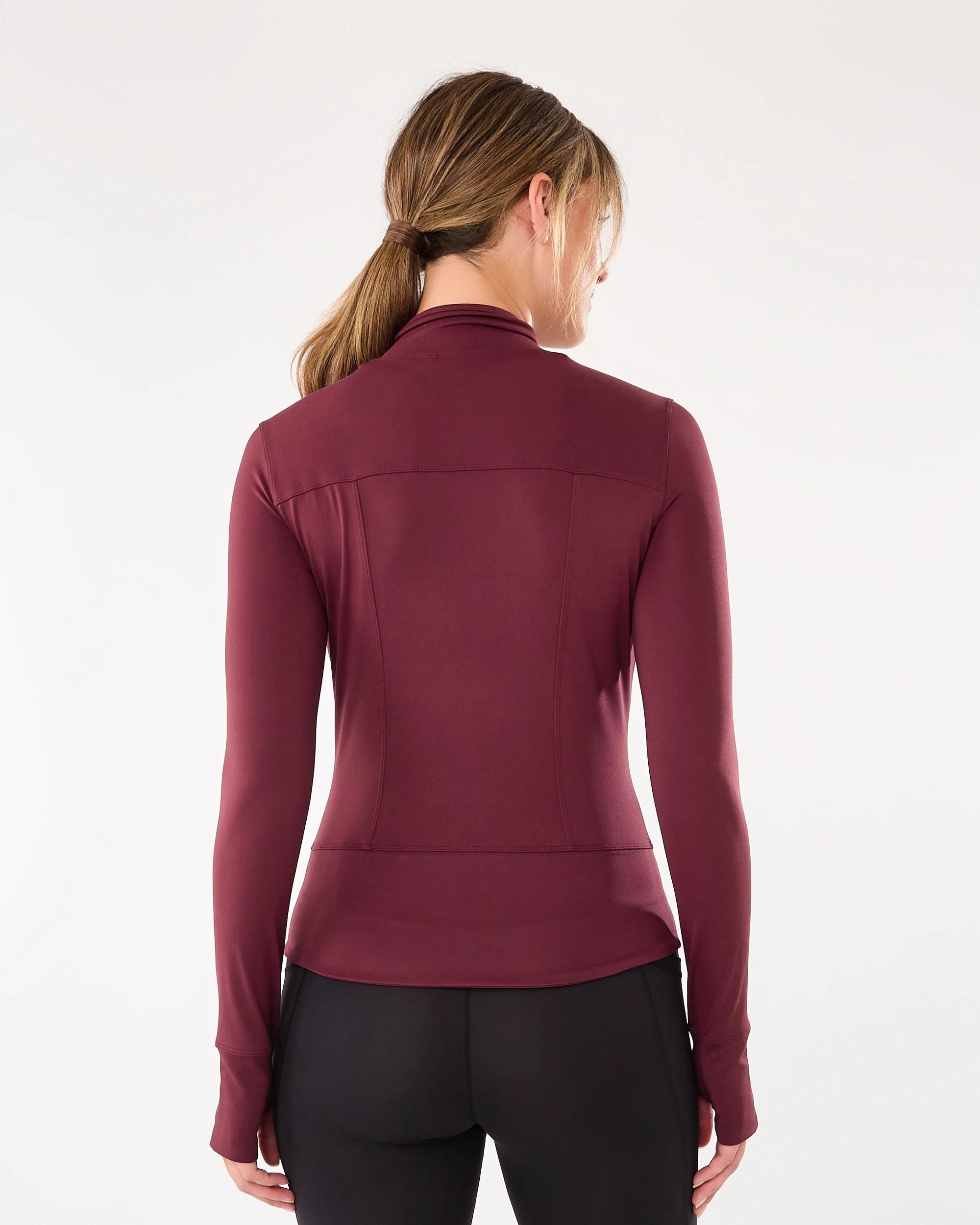 3 Active Womens Long Sleeve Ultrasoft Jacket Royal Burg, 3 of 8