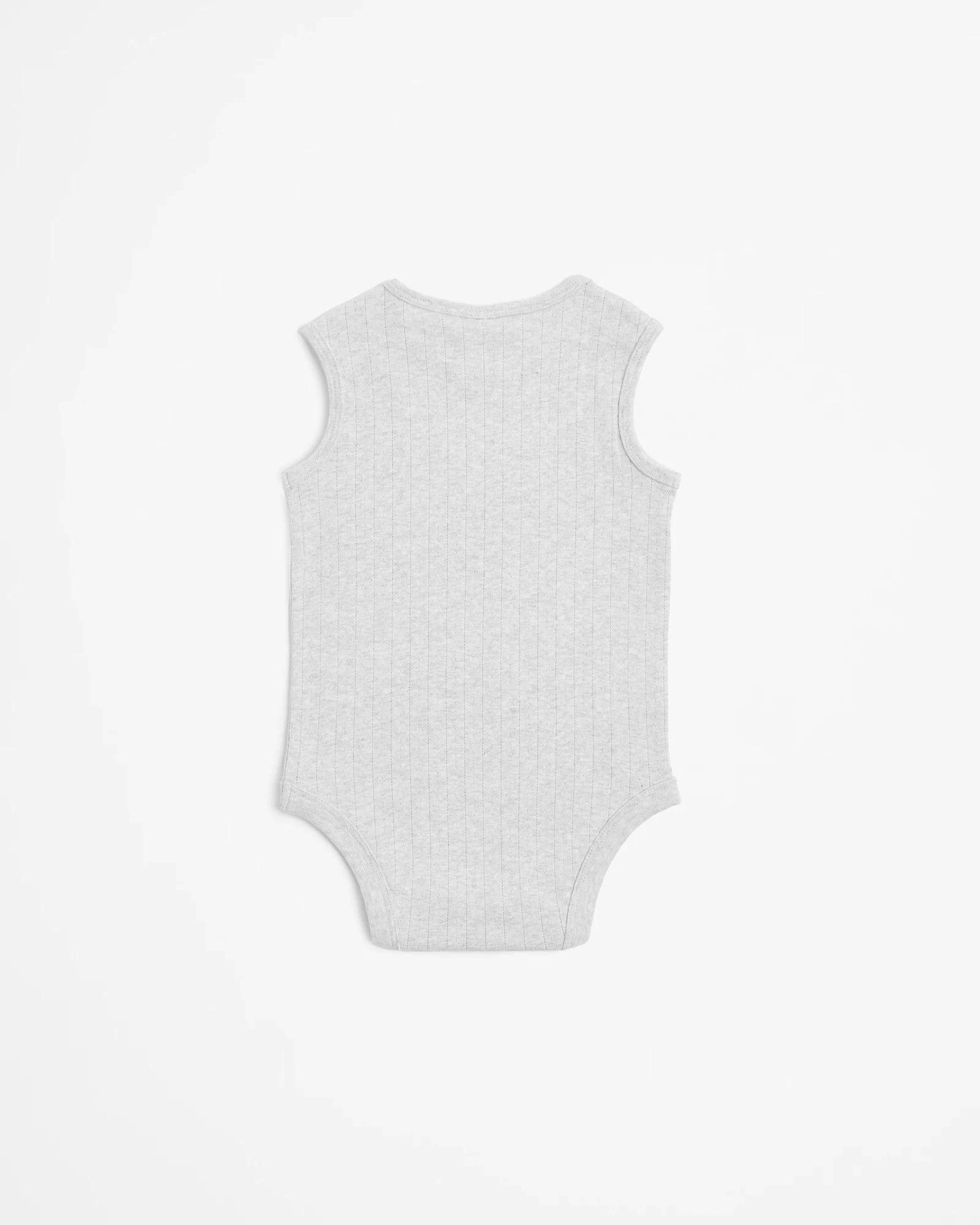 3 Target Baby Organic Cotton Pointelle Bodysuit GREY MARLE, 3 of 3