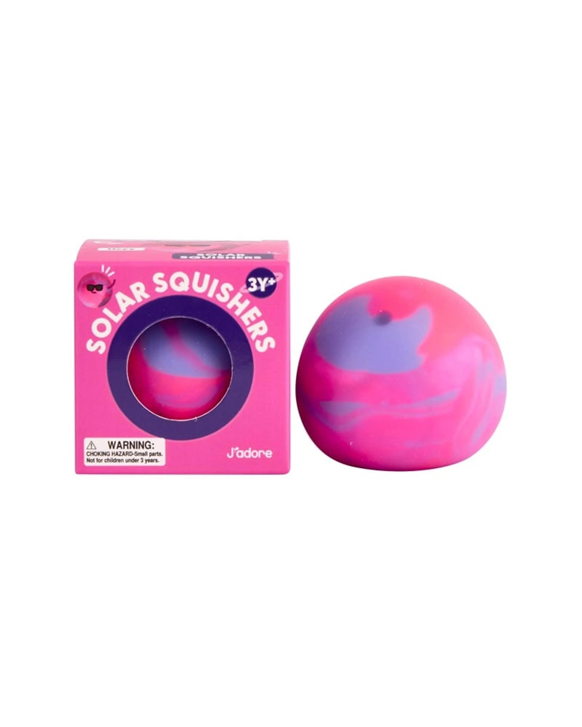 1 J'adore Solar Squishers Squishy - Pink, 1 of 3