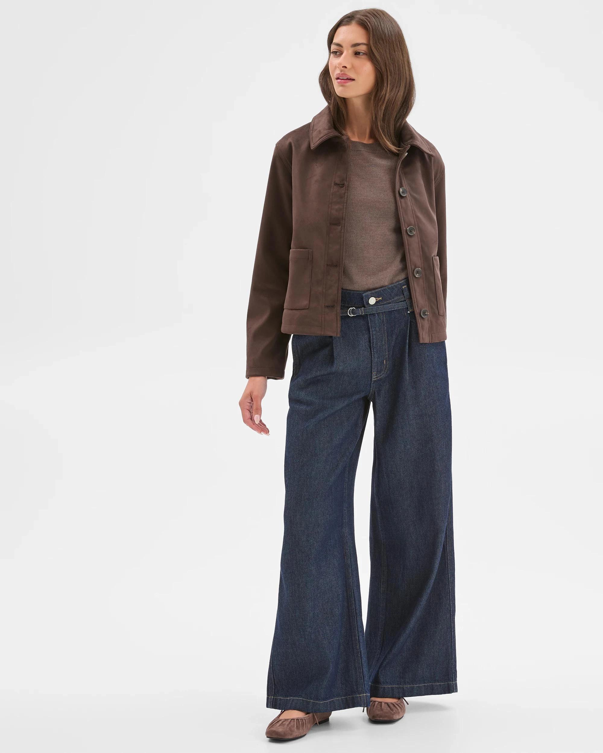 2 Target Petites Petites Suedette Jacket CHOCOLATE, 2 of 6