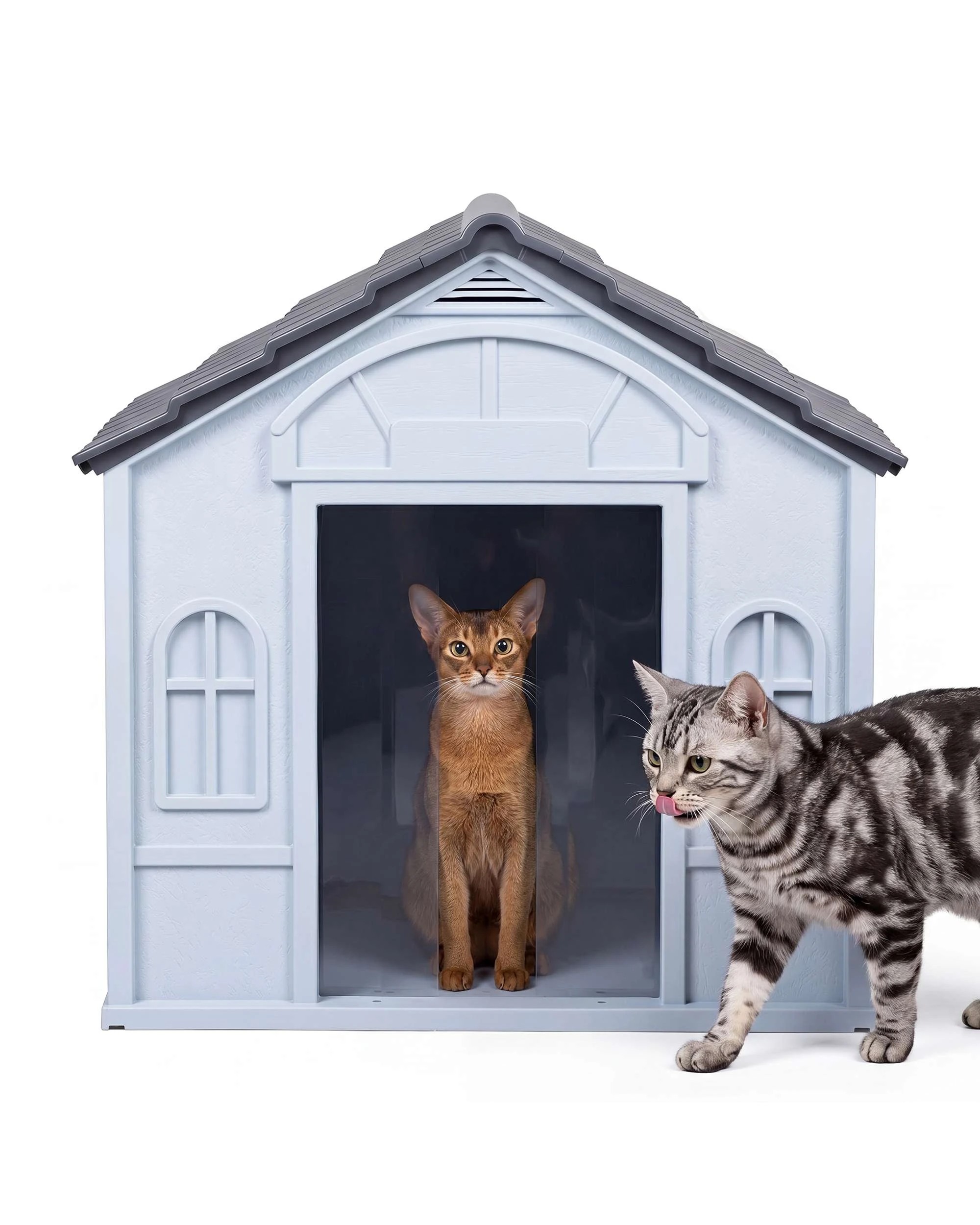 4 Advwin Large Durable Outdoor Dog House Pet Kennel w/Hidden Vent, 4 of 9