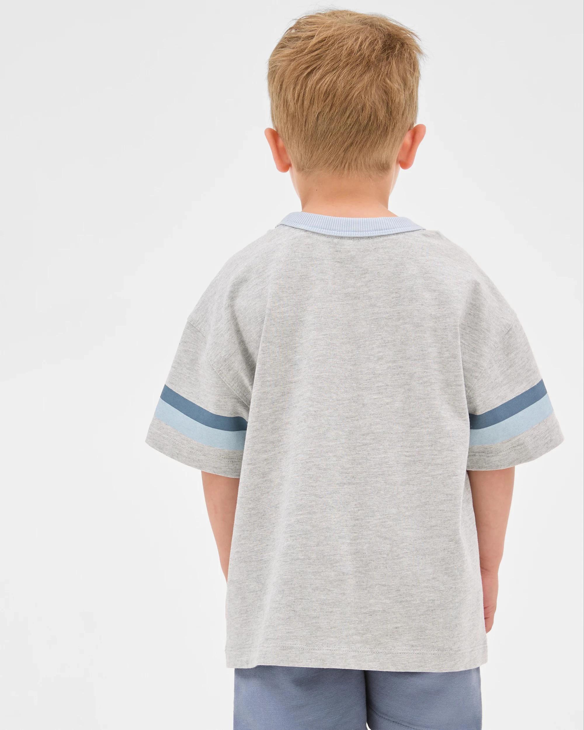 3 Target Kids Australian Cotton Short Sleeve Oversized T-Shirt GREY MARLE, 3 of 6