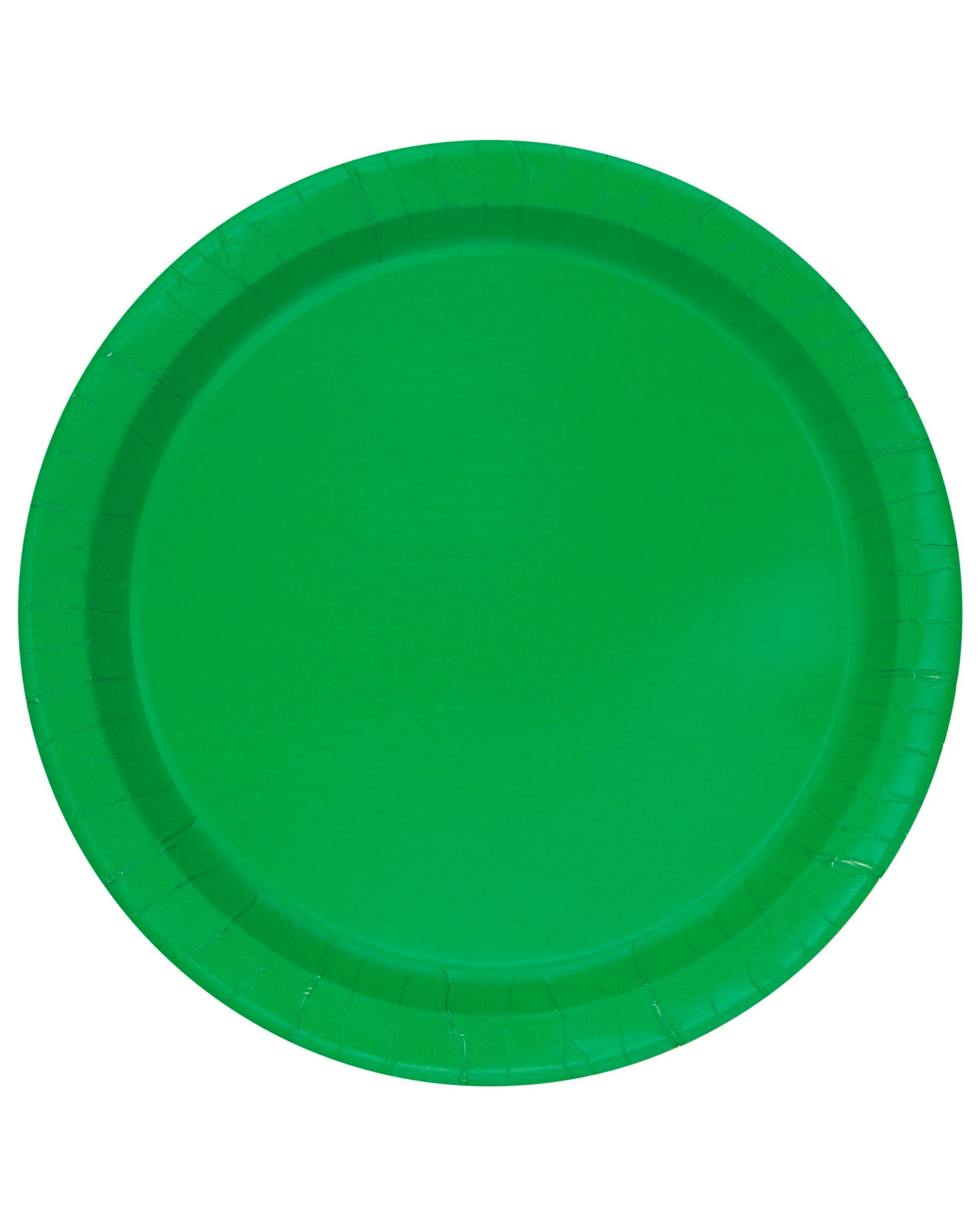 1 Unique Green Large Round Paper Plates Pack of 8 - Green, 1 of 1