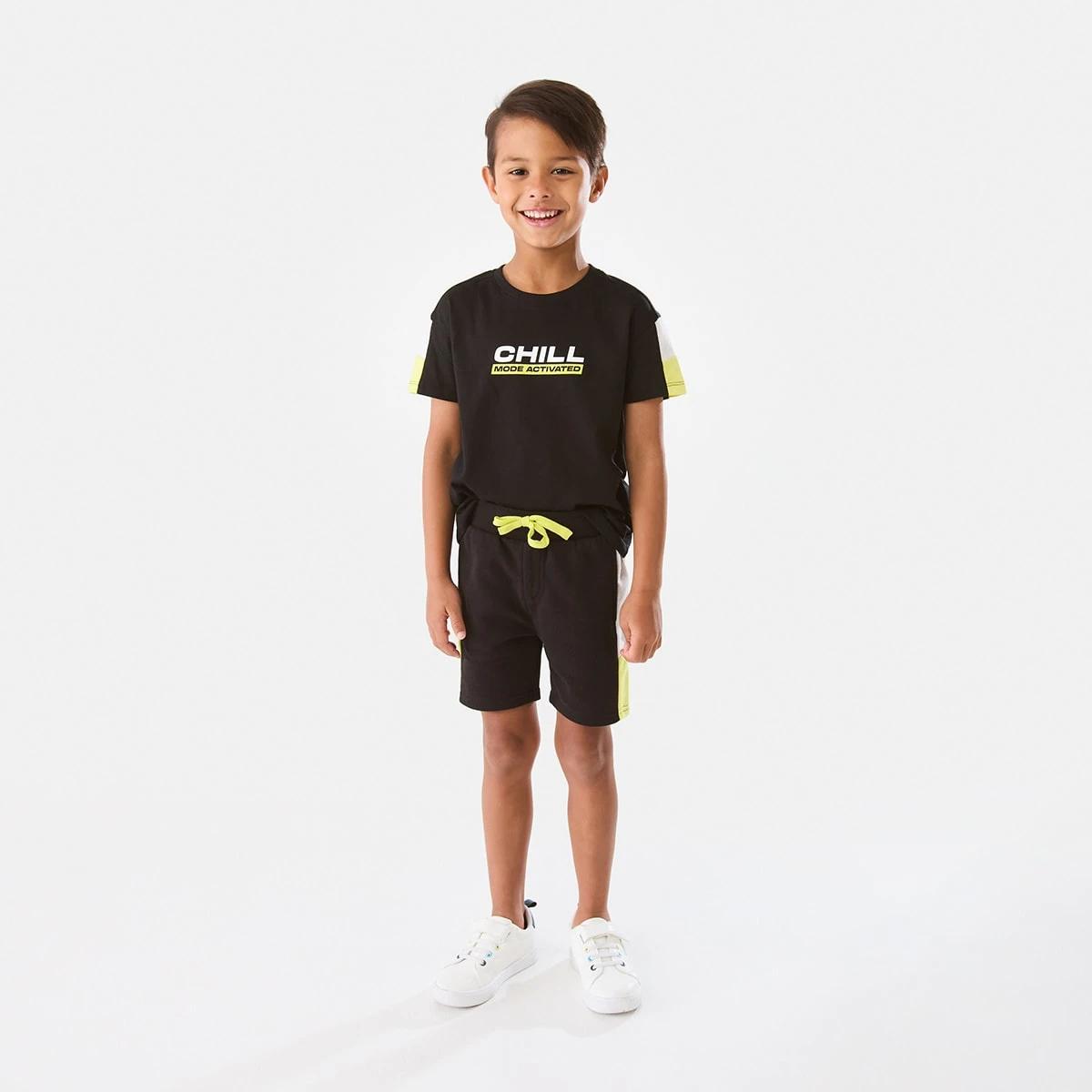 4 Panel Knit Shorts Black, 4 of 7