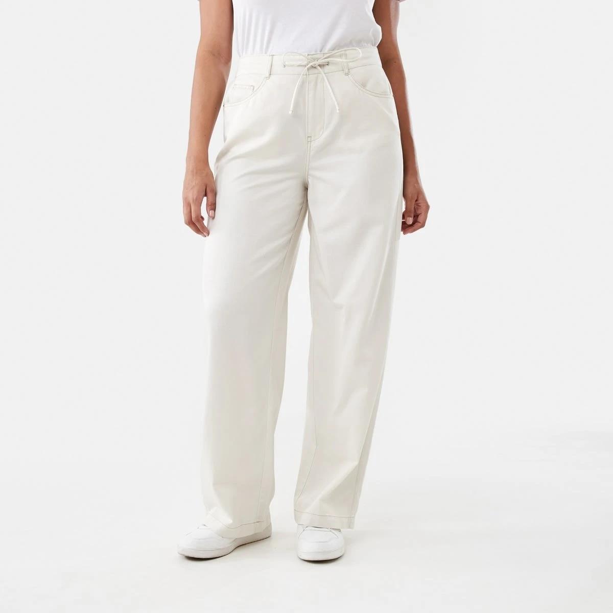 1 Tie Waist Pants Bge Cream, 1 of 5