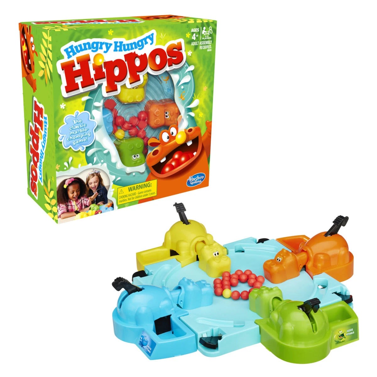 2 Hungry Hungry Hippos - The Classic Marble Chomping Board Game, 2 of 5