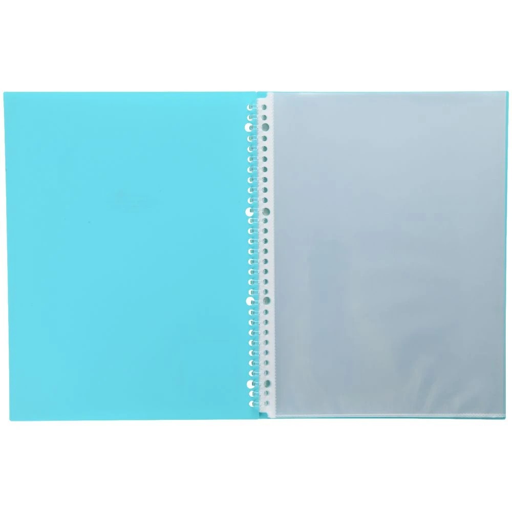 3 Aqua Drops Refillable Display Book A4 20 Pockets Vivid Teal, 3 of 4