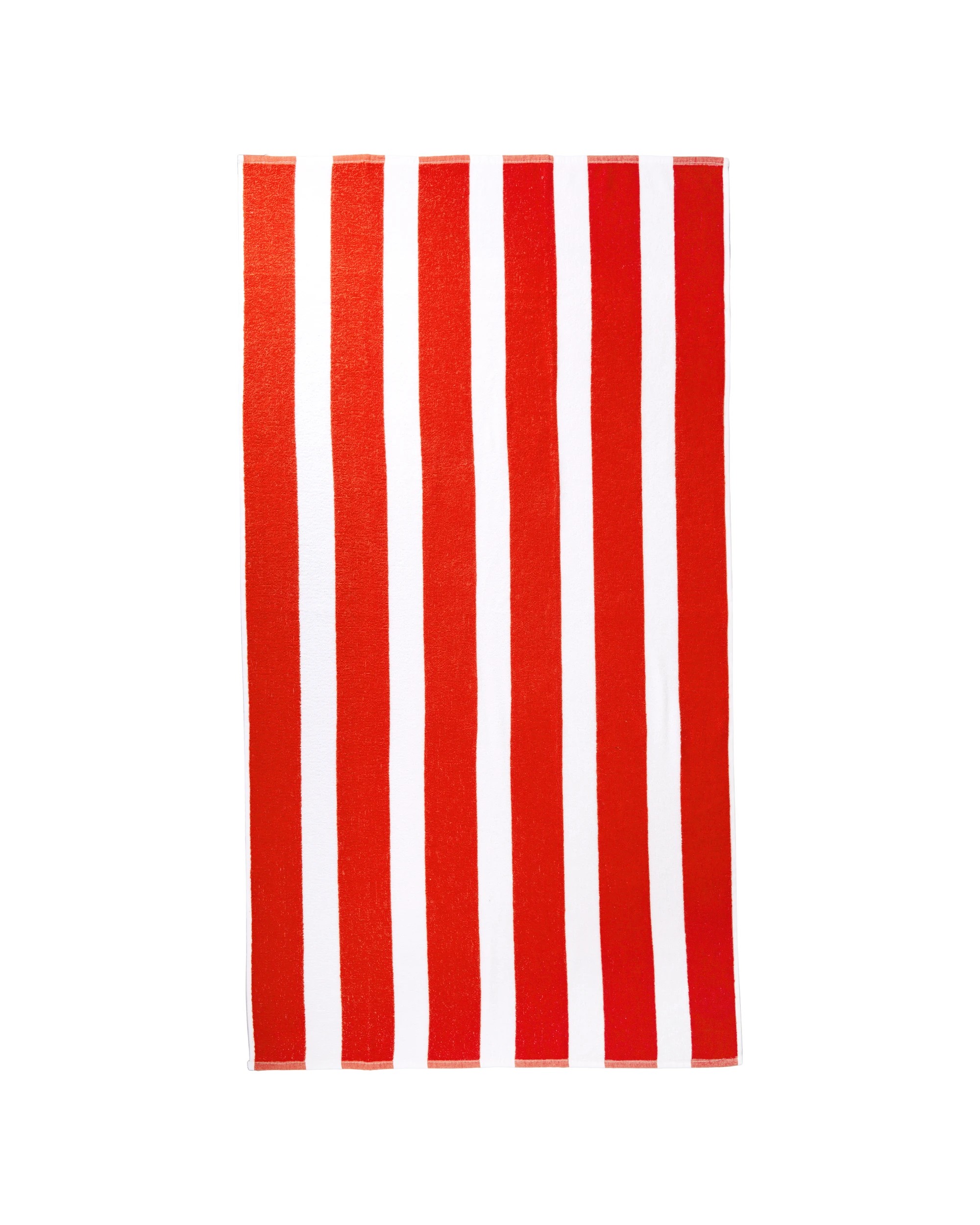 1 Cotton Striped Beach Towel - Red, 1 of 6