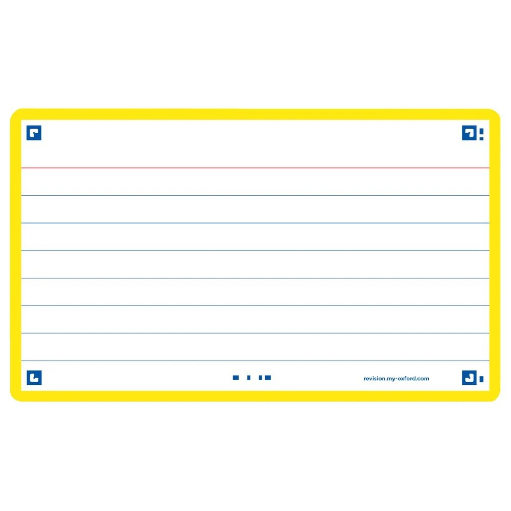 3 Oxford Flash 2.0 Index Cards Ruled 75 x 125mm Yellow 80 Pack, 3 of 3