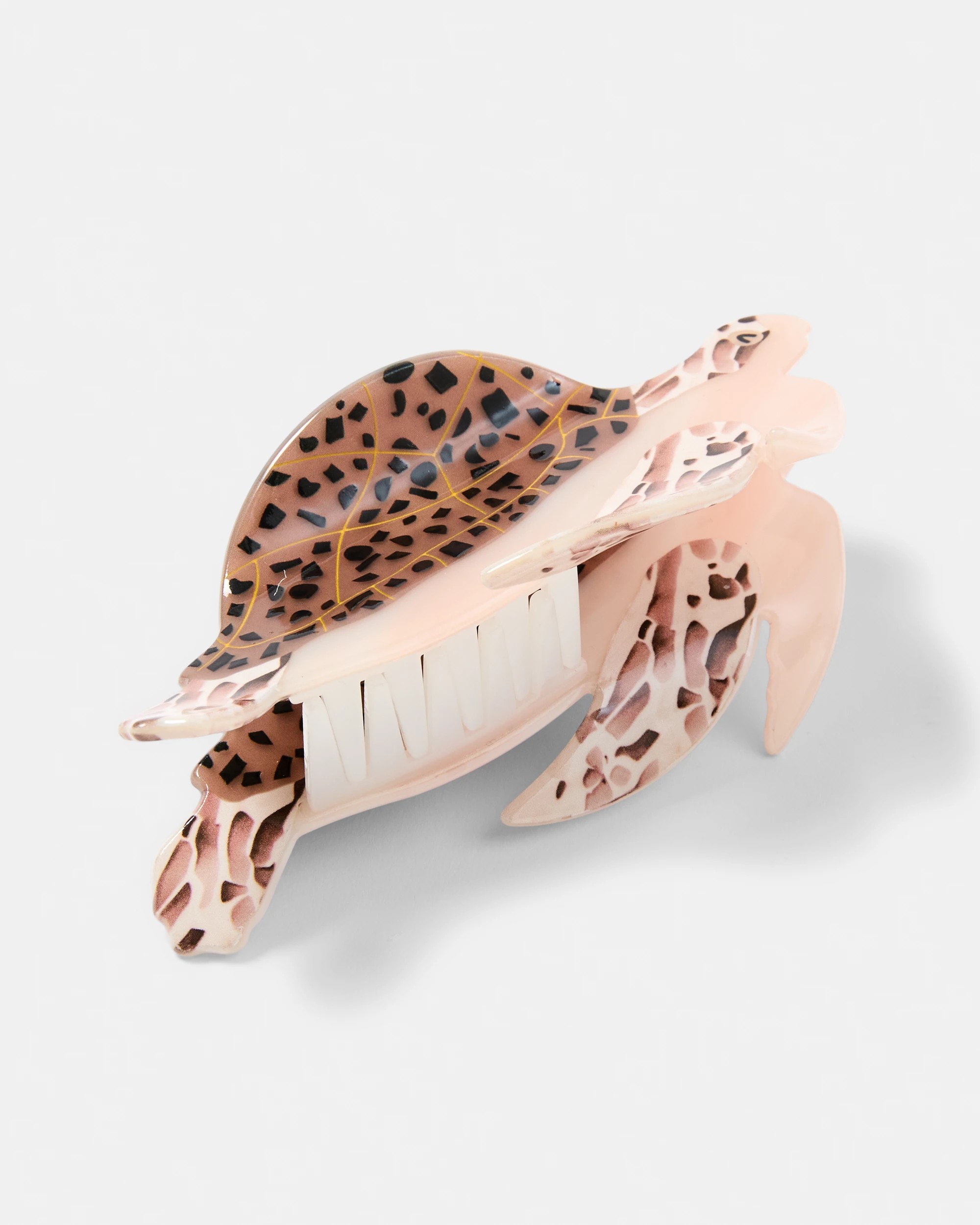 1 Brown Novelty Turtle Claw Hair Clip, 1 of 3