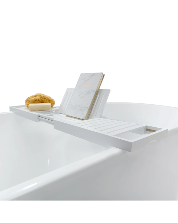 Adjustable Bath Caddy - White