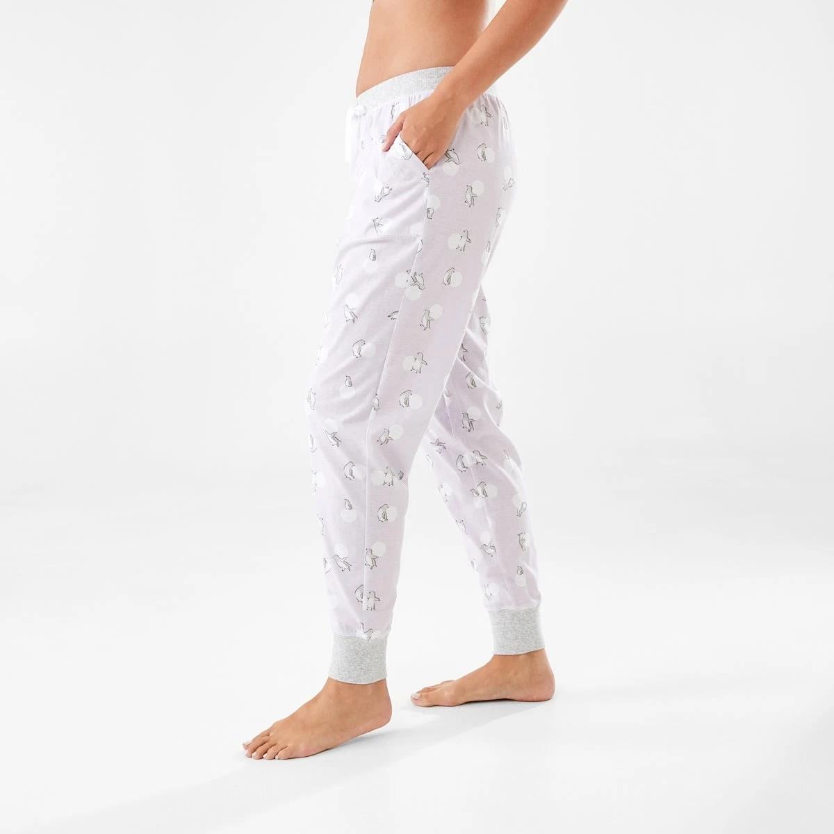 2 Printed Knit Cuffed Pants Penguin, 2 of 6