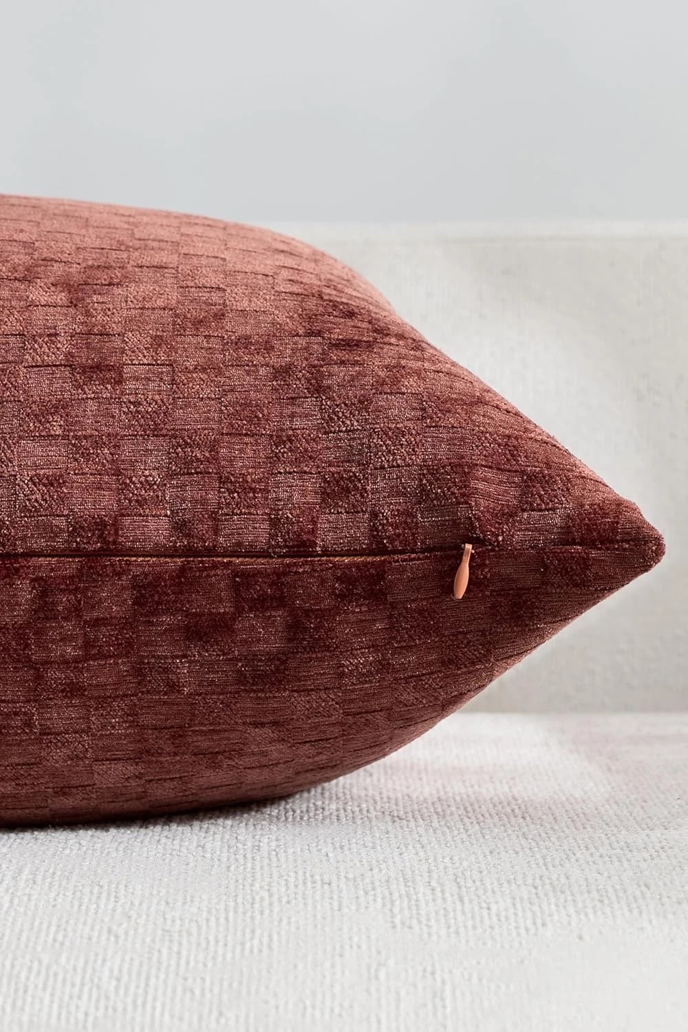 3 Gioia Casa 2-Pack Chenille Waffle Cushion Covers 45cm x 45cm - Rust, 3 of 3