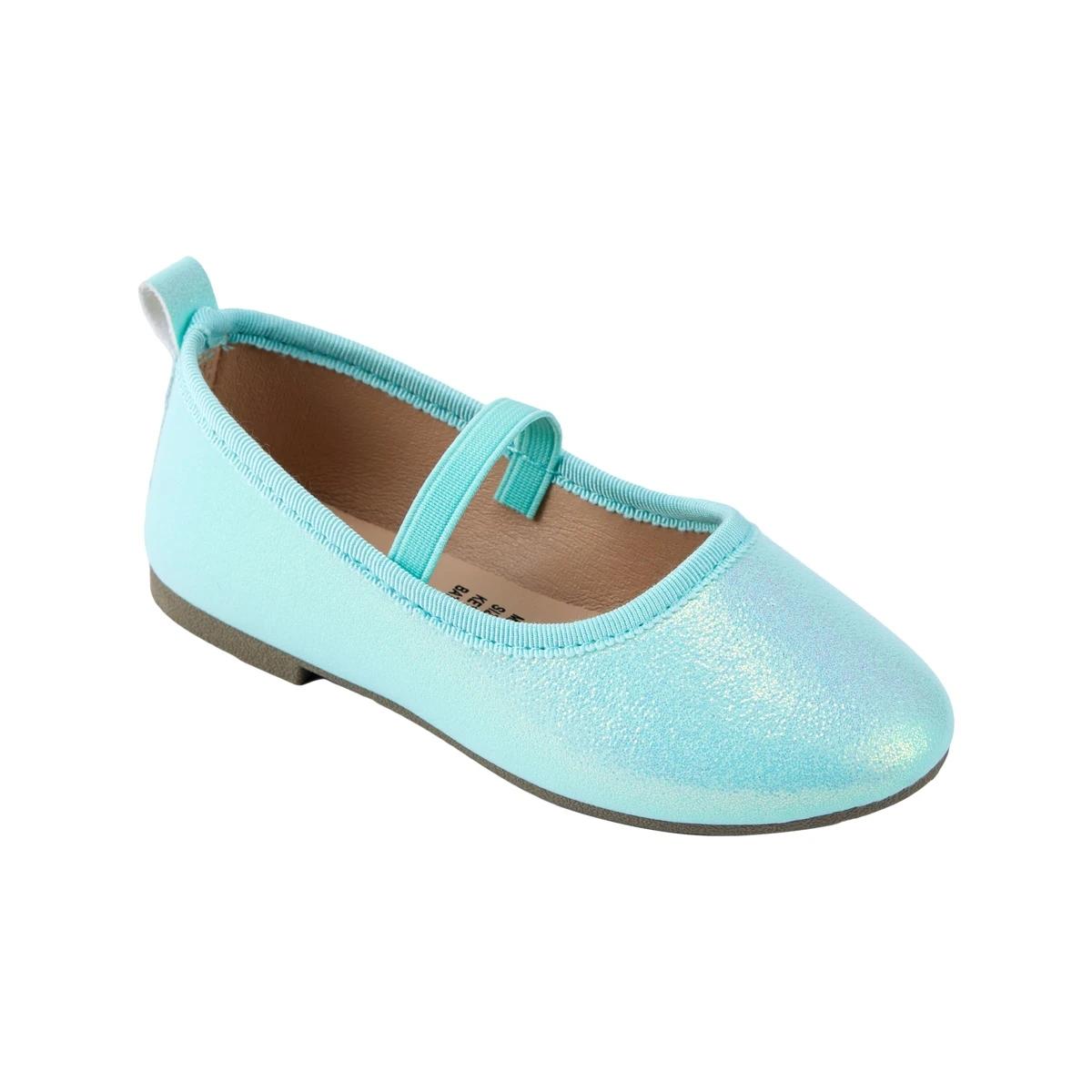 1 Junior Glitter Flats Aqua, 1 of 5