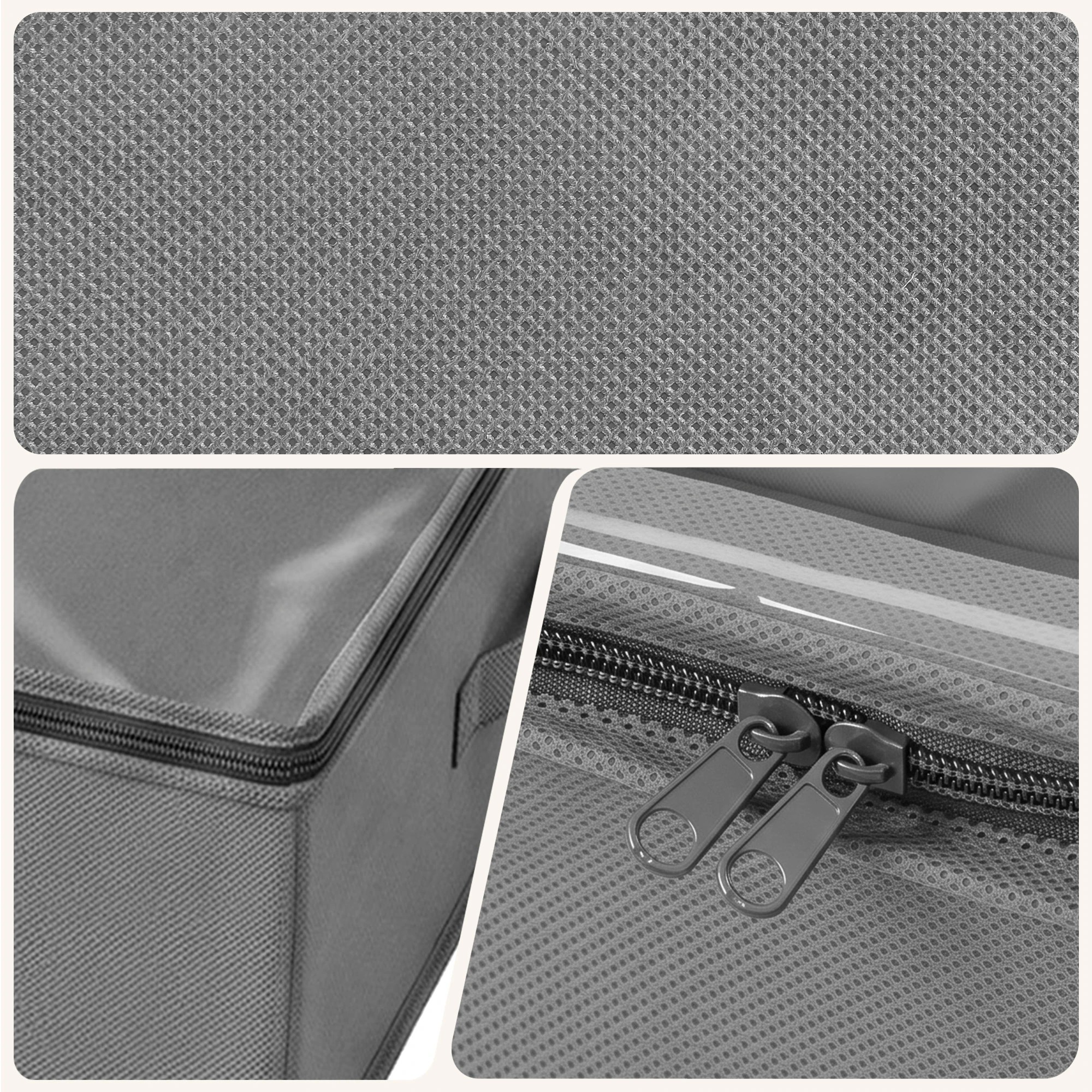7 Artiss 4X Under Bed Storage Boxes Containers 90L Fabric - Grey, 7 of 9