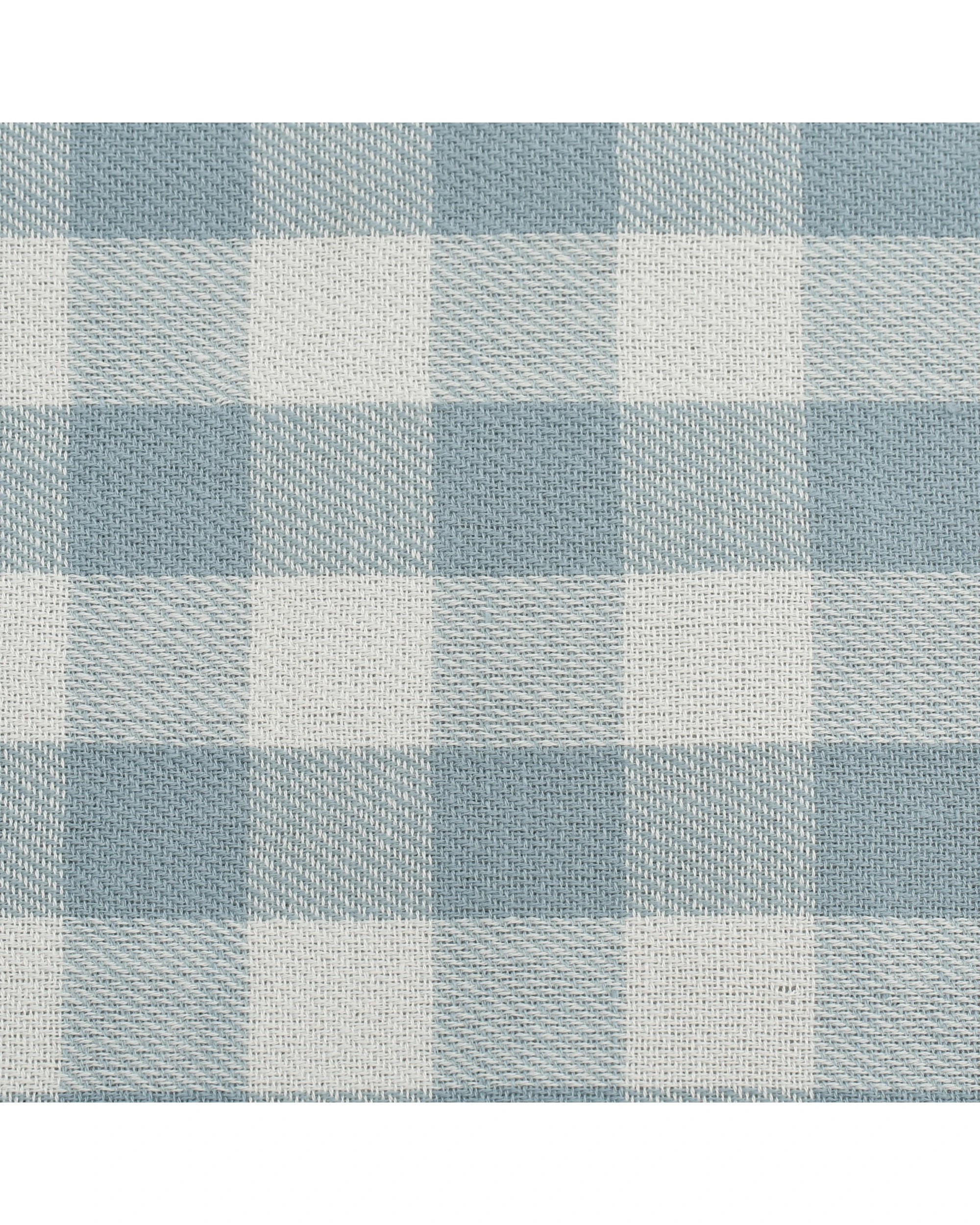 3 Sherwood Faux Linen Plaid Picnic Rug 200x150cm - Blue and White, 3 of 5