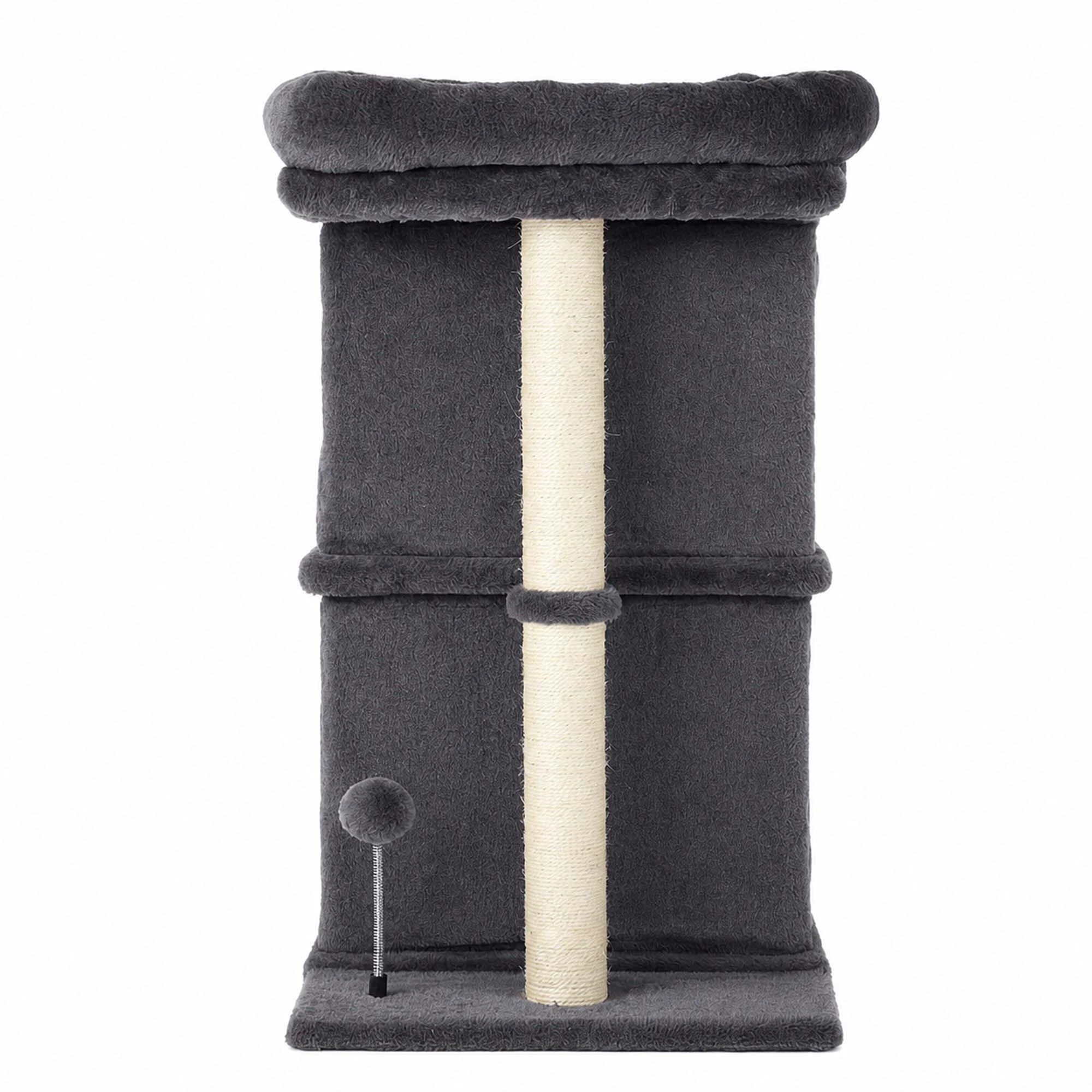 4 Pawz Cat Tree Cat Tower Top Perch Sisal Post E1 Particle Board - Grey - Grey, 4 of 8