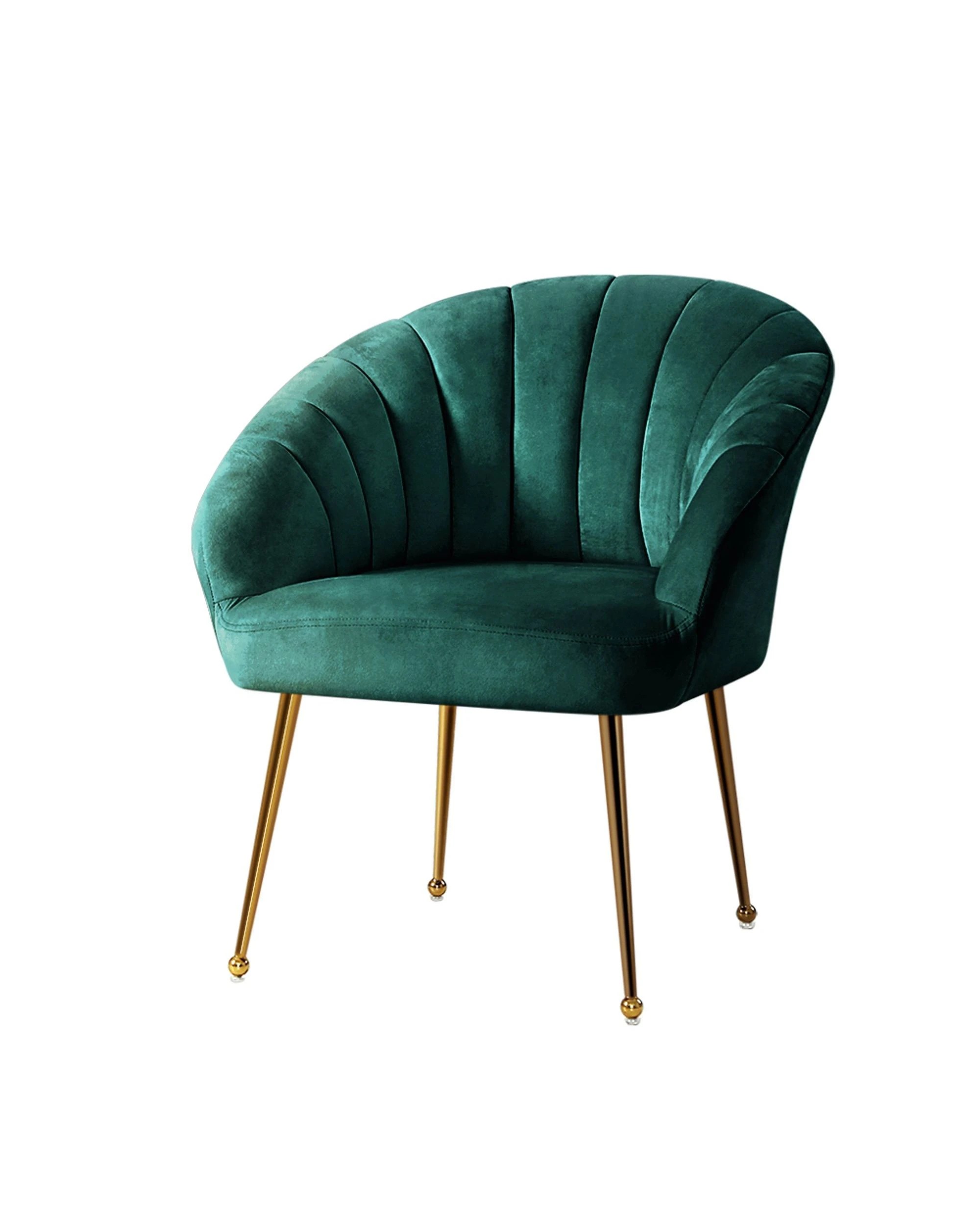1 Artiss Armchair Velvet Green Eloise - Green, 1 of 6