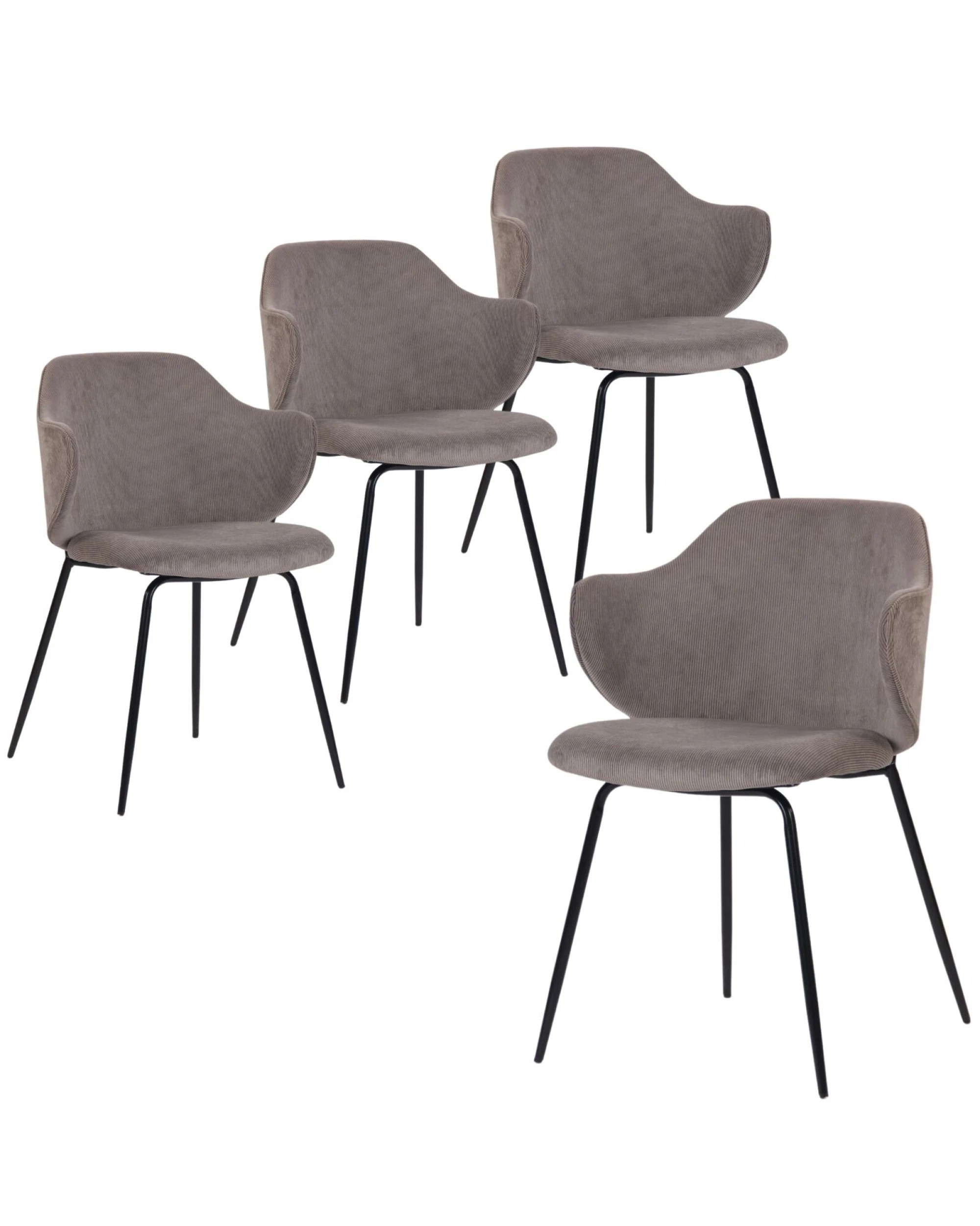 7 BR Home Set of 4 Dining Chairs with Corduroy Fabric, 7 of 7