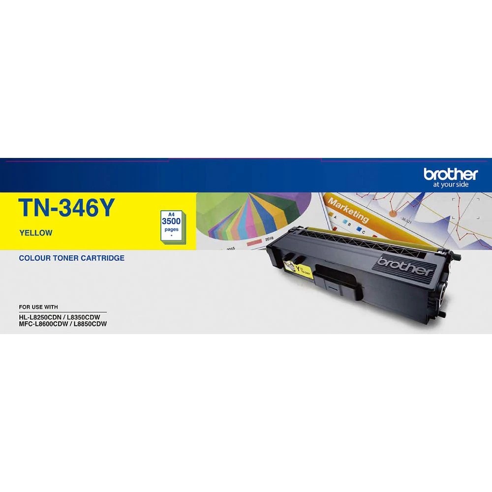 1 Brother TN 346 Toner Cartridge Yellow, 1 of 2