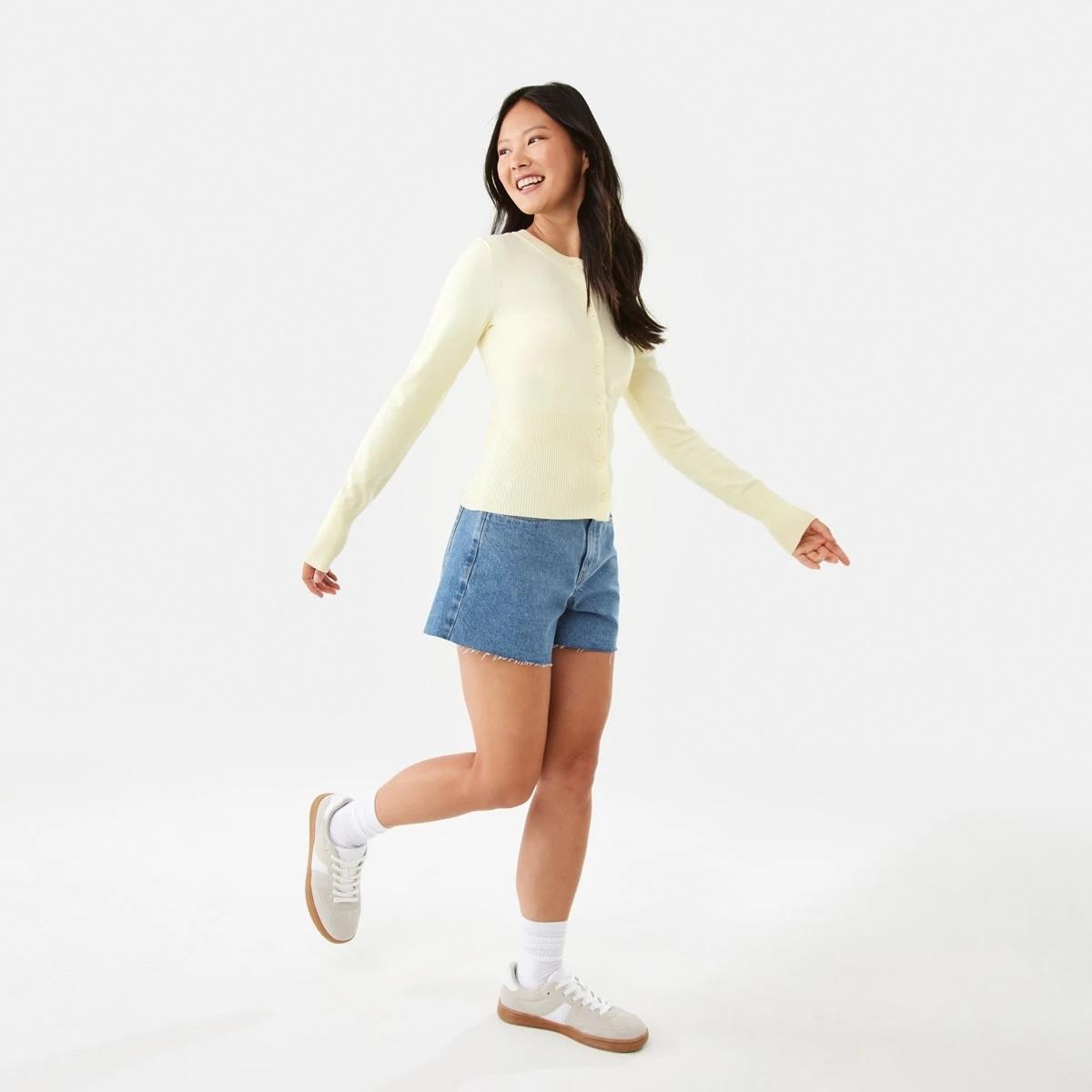 5 Fitted Cardigan Glow Yellw, 5 of 10