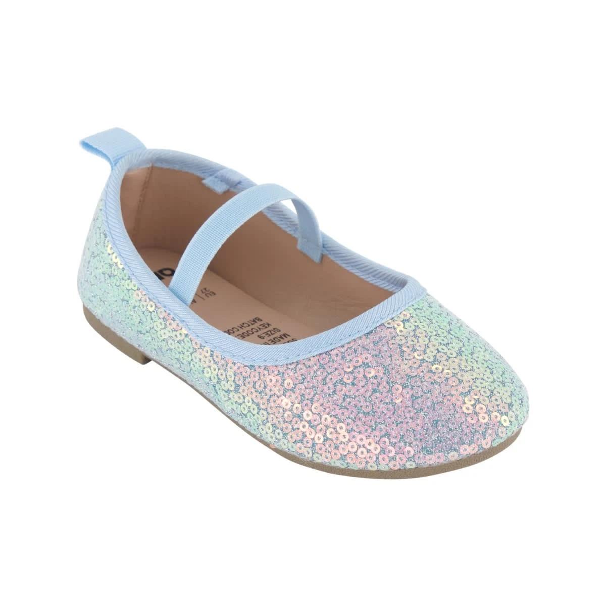 1 Junior Sequin Flats AQUA SEQUIN, 1 of 5