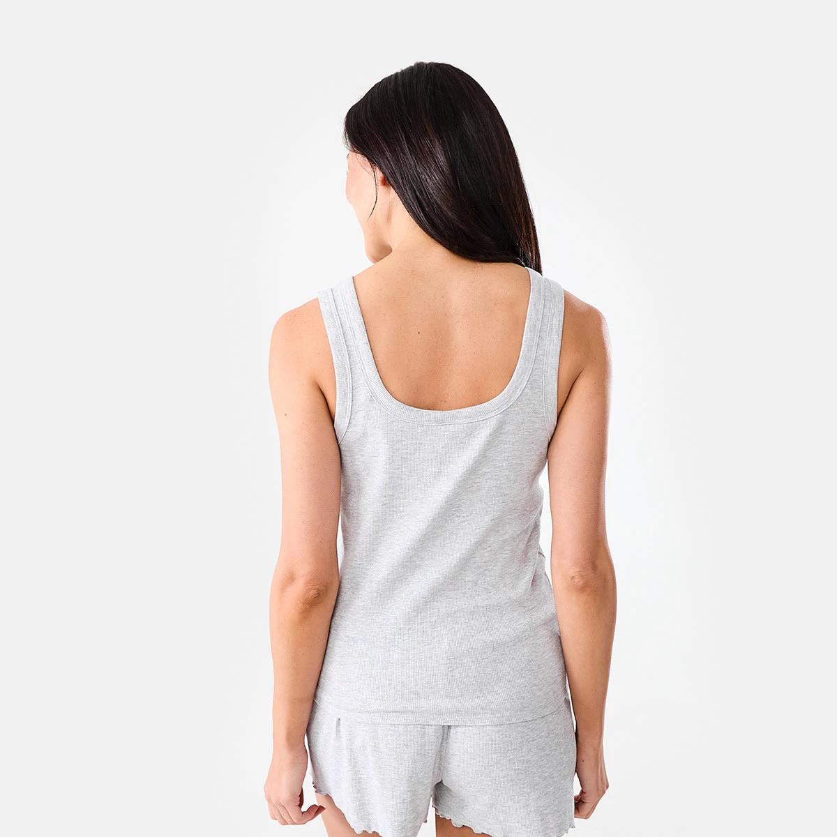 3 Henley Sleep Tank Slvr Marle, 3 of 6