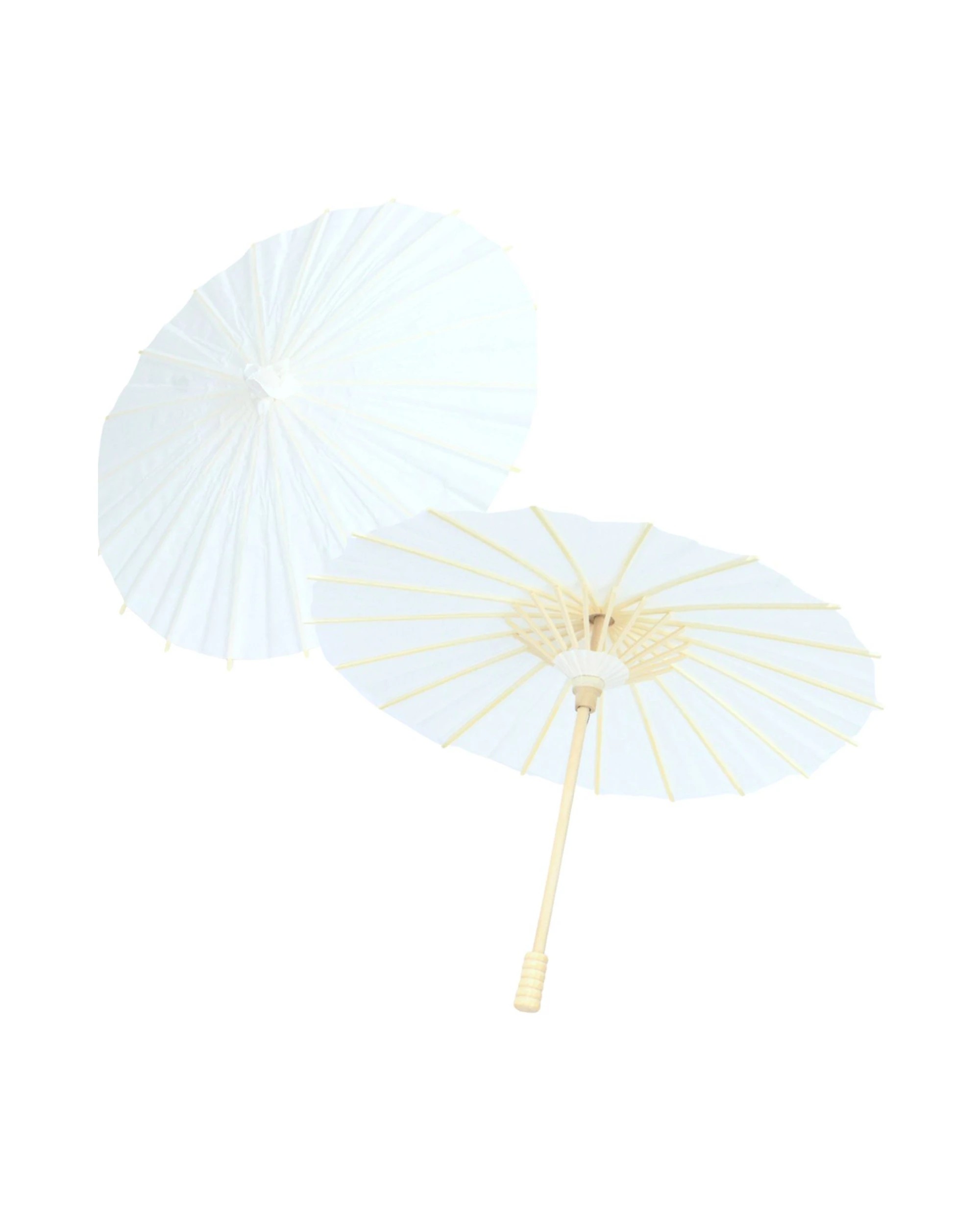 1 Party Maker Small Paper Parasol 30cm - White, 1 of 3