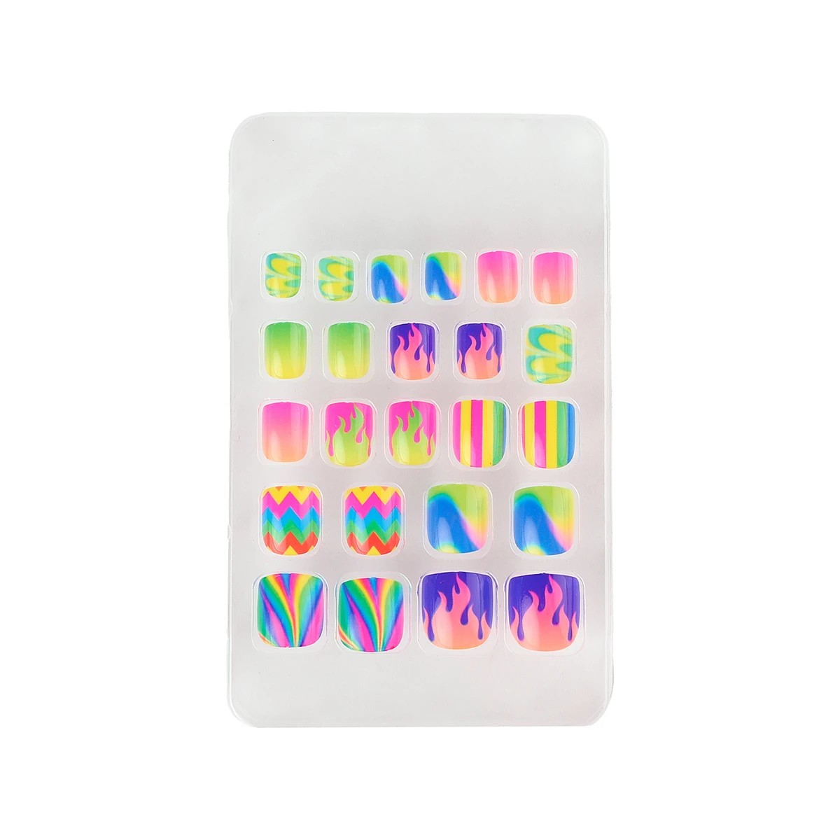 2 BYS Mini Me 24 Pack Press On Nails - Rainbow Flair, 2 of 2