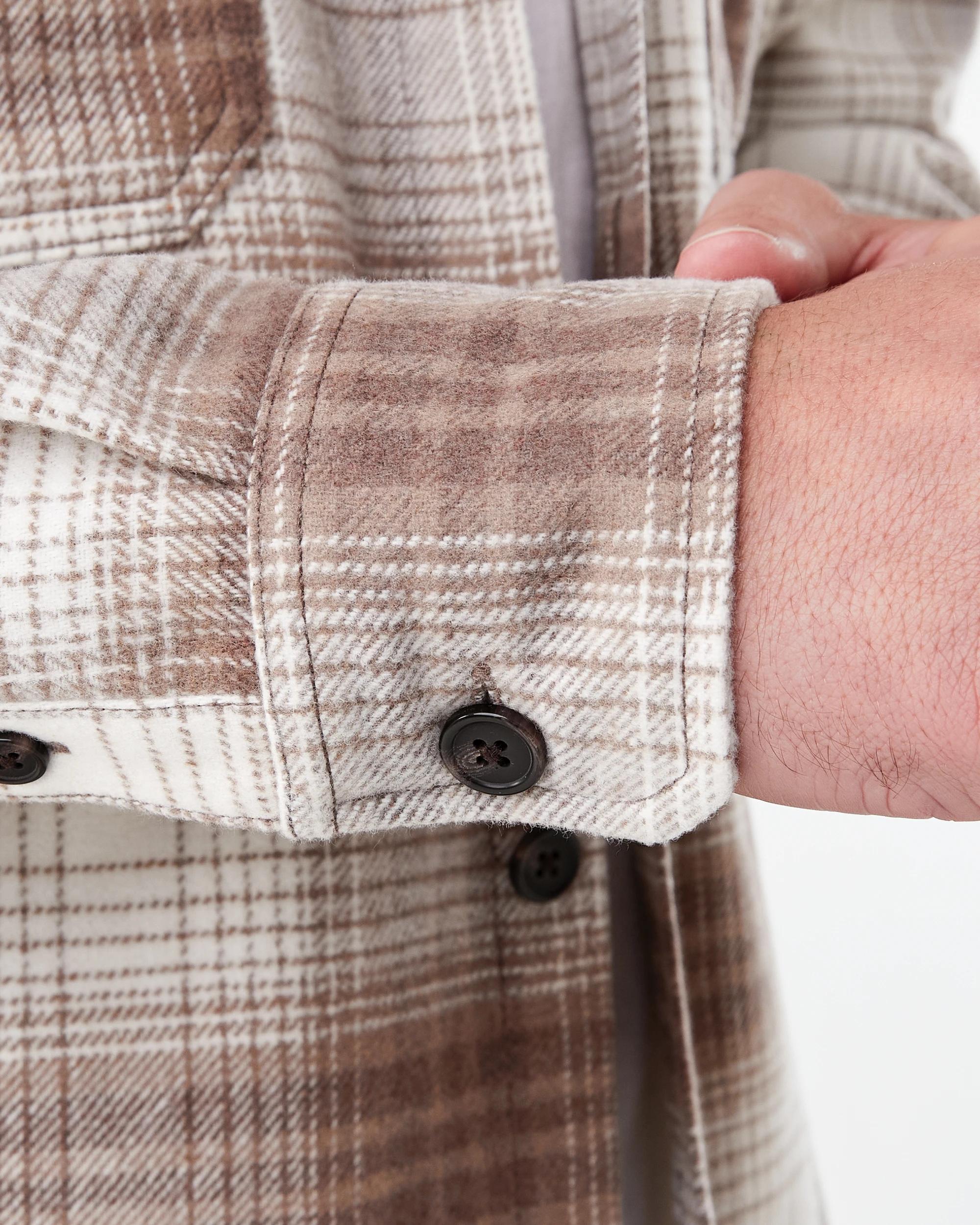 9 Long Sleeve Check Overshirt Brn Check, 9 of 9