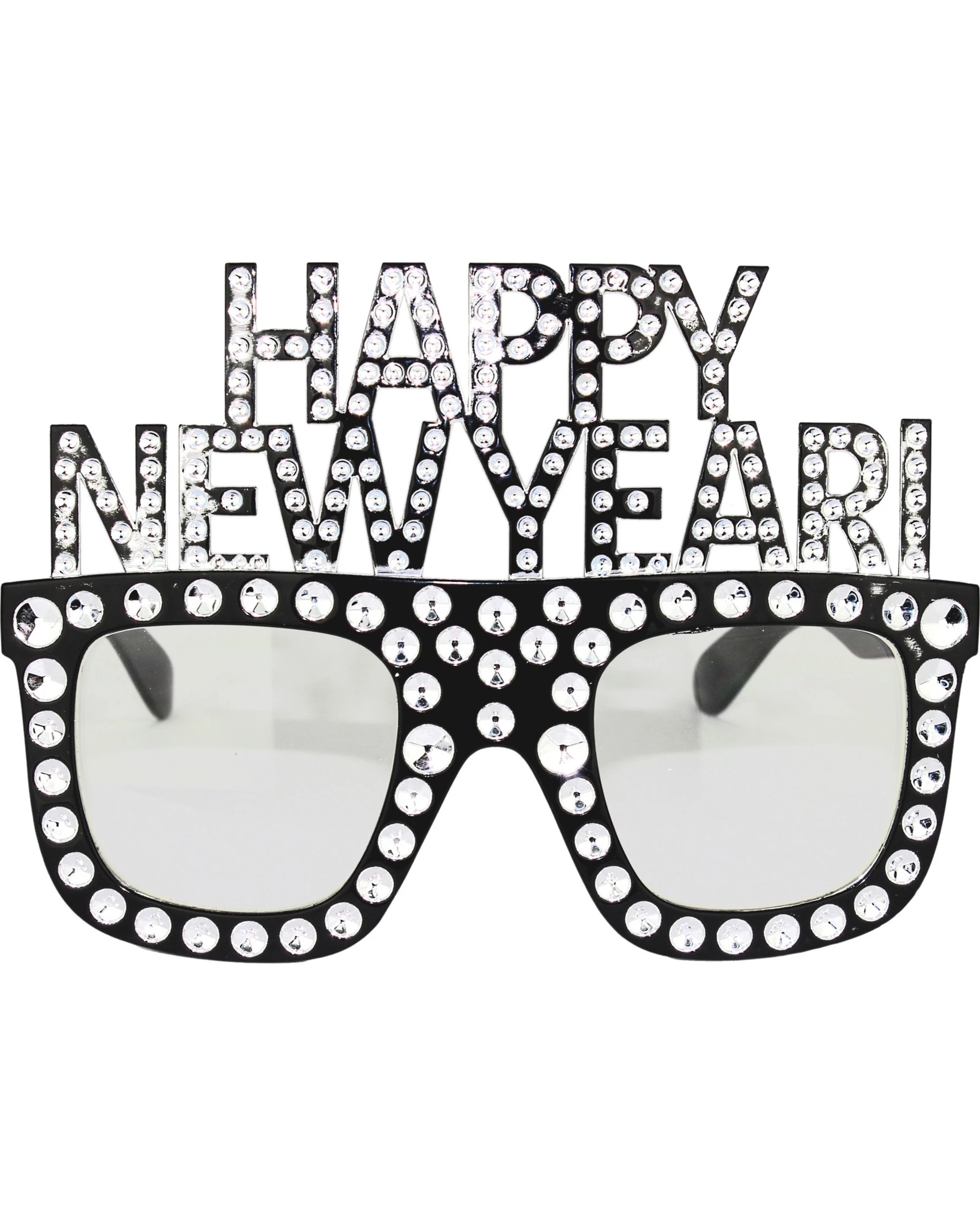 1 Partyrama Happy New Year Black Bling Party Glasses, 1 of 1