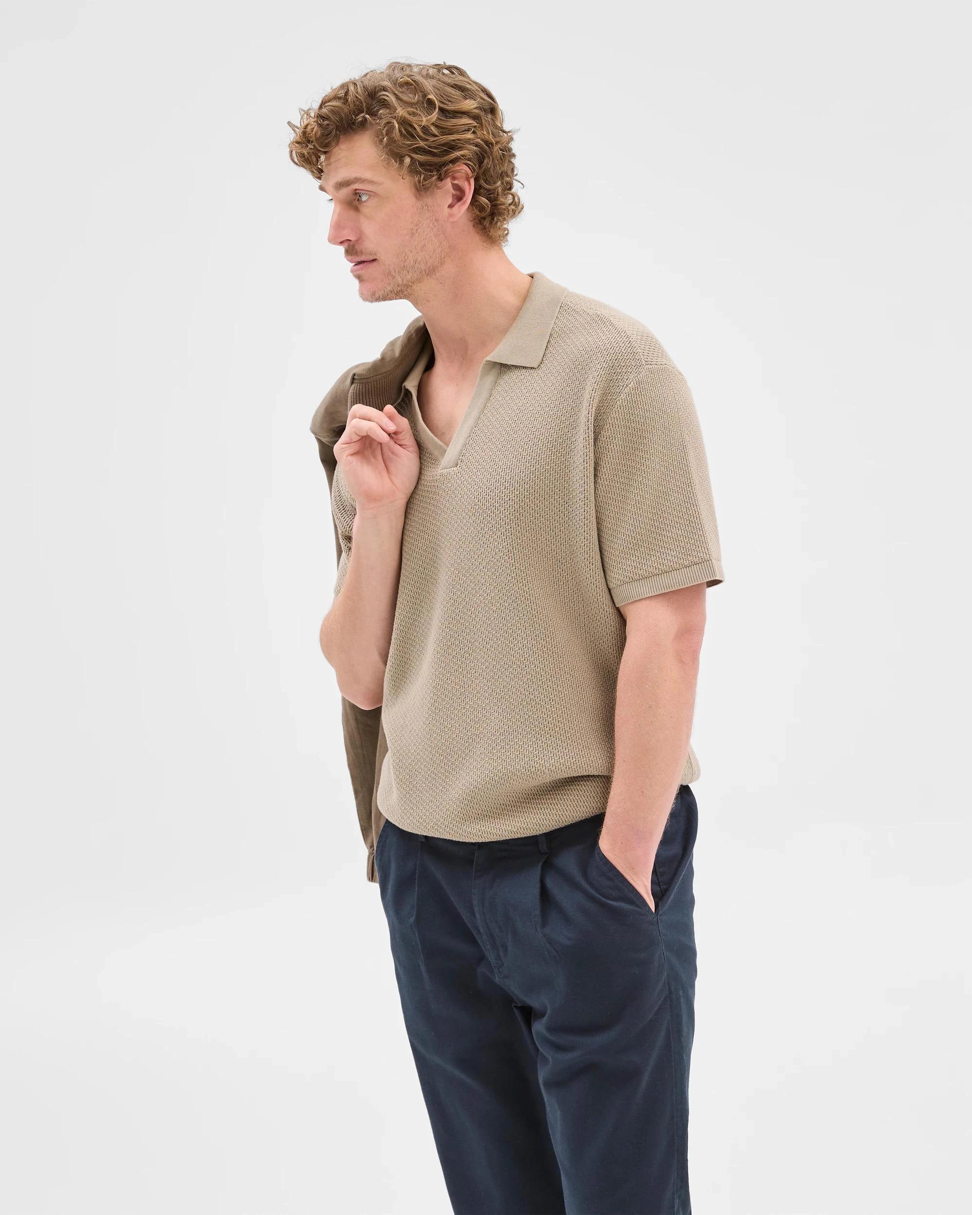 1 Target Australian Cotton Knitted Polo Top FOG, 1 of 10