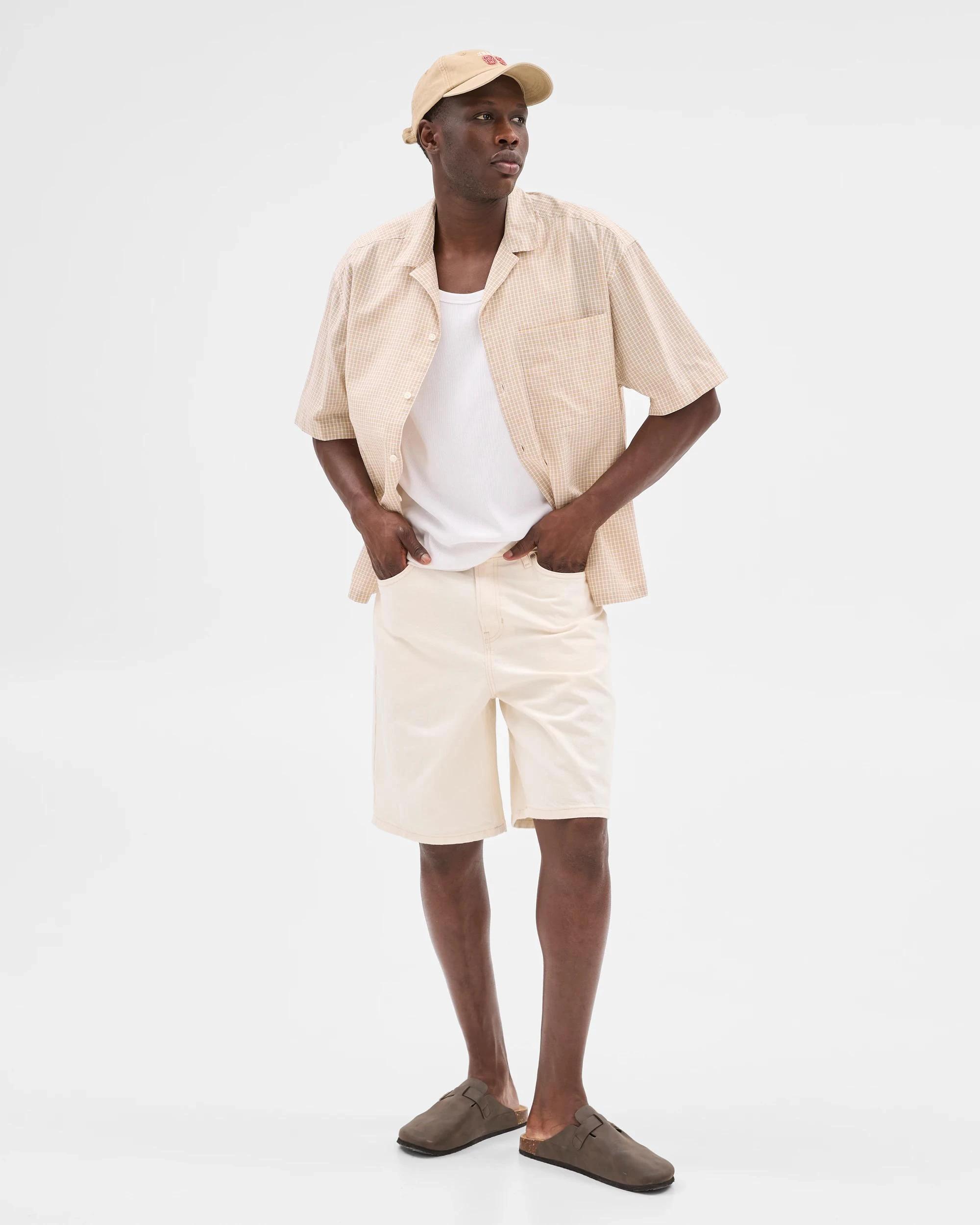 1 Loose Denim Shorts - Commons ECRU, 1 of 6