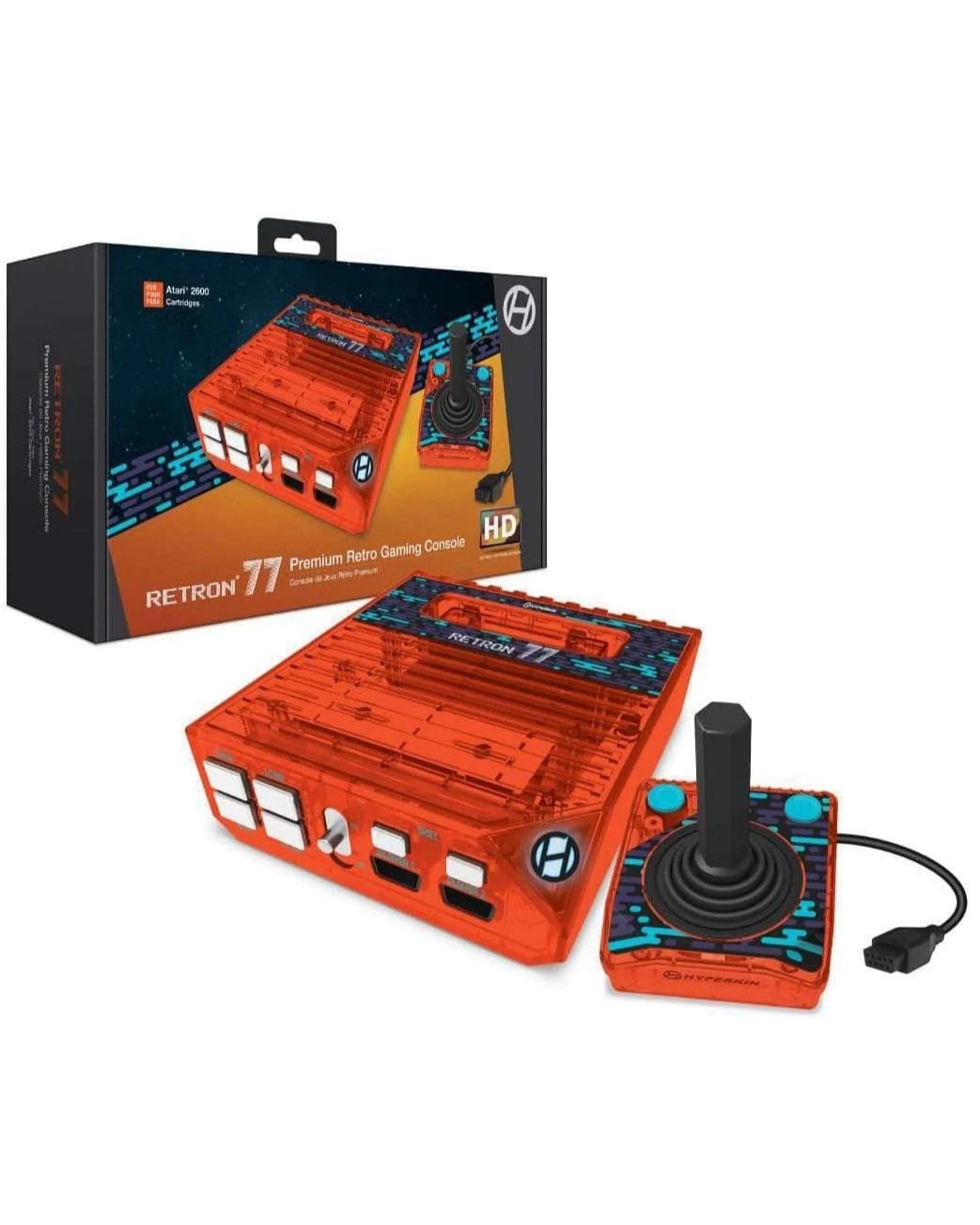 1 RetroN 77 HD 2600 Gaming Console - Retro Amber - Orange, 1 of 9