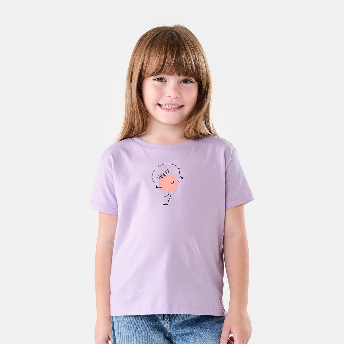 1 Printed T-shirt HAPPY ORANGE HOPS PASTEL LILAC, 1 of 6