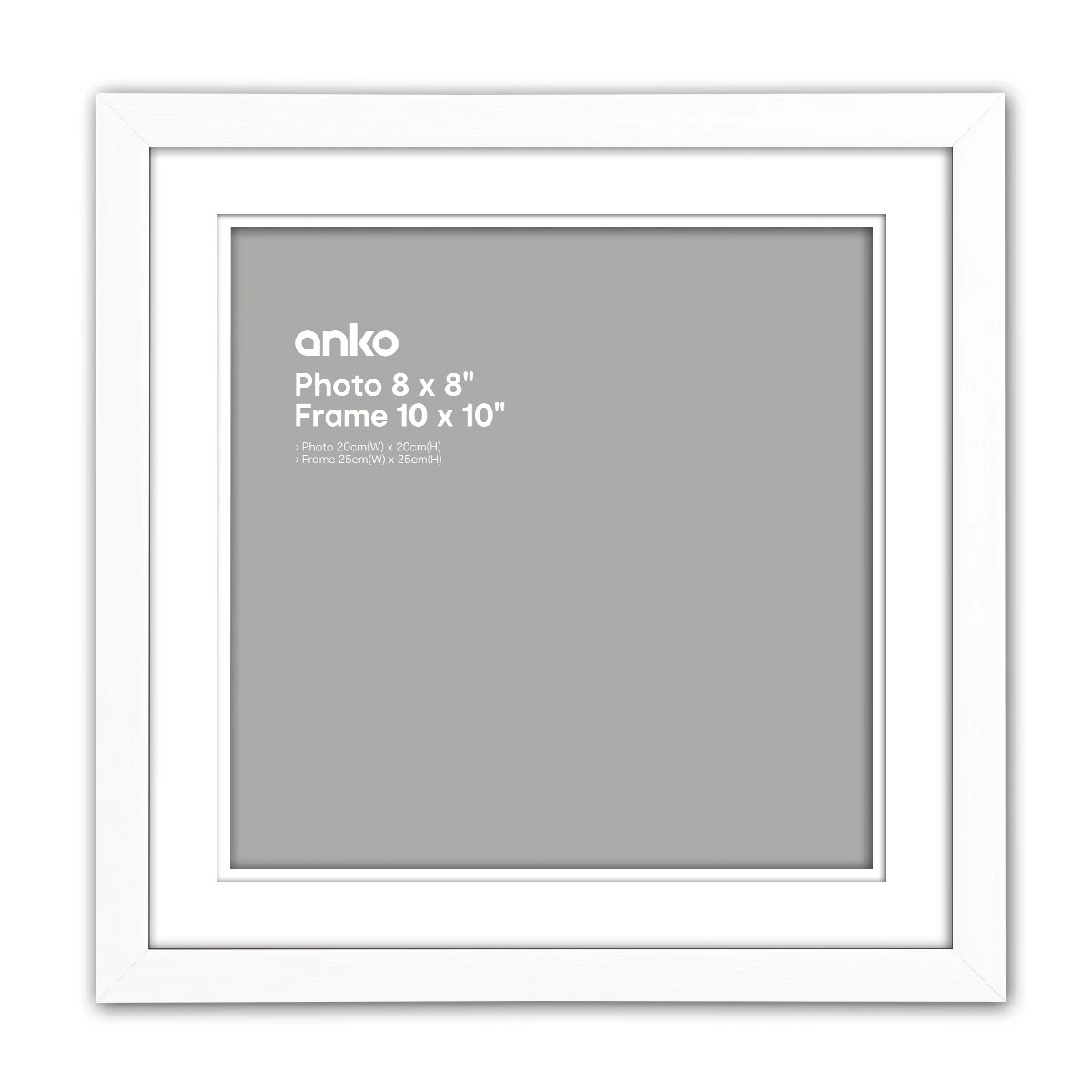 1 Nice Photo Frame - 8in. x 8in. (20cm x 20cm), White, 1 of 1