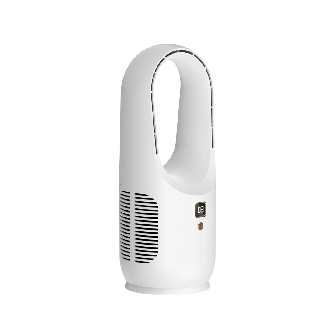 2 ADVWIN USB Desk Fan, Portable Bladeless Fan Rechargeable Stand Fan for Home, Office, Dorm White, 2 of 7