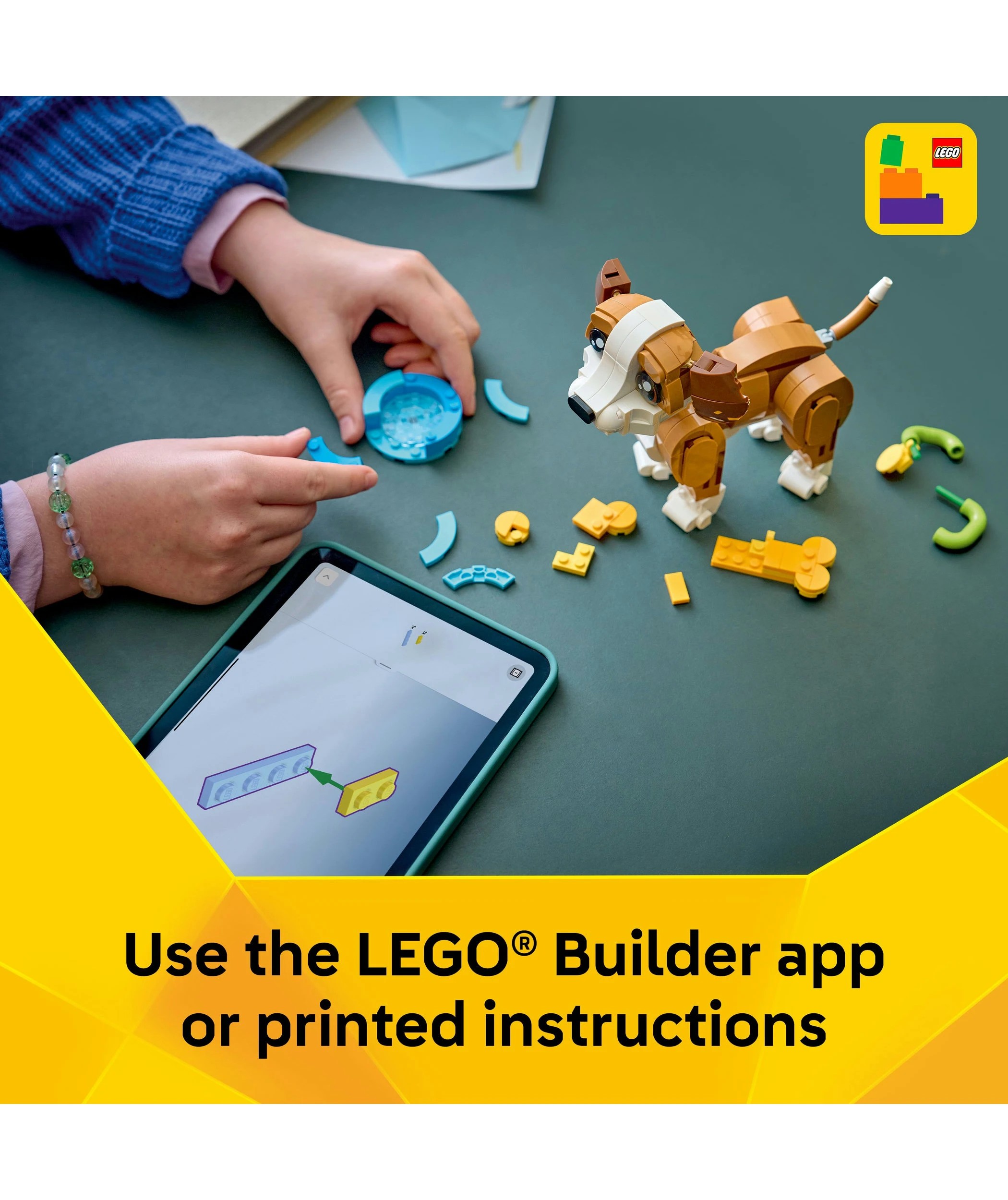 7 LEGO Creator 3 in 1 Cute Animals: Playful Puppy Dog 31382, 7 of 10