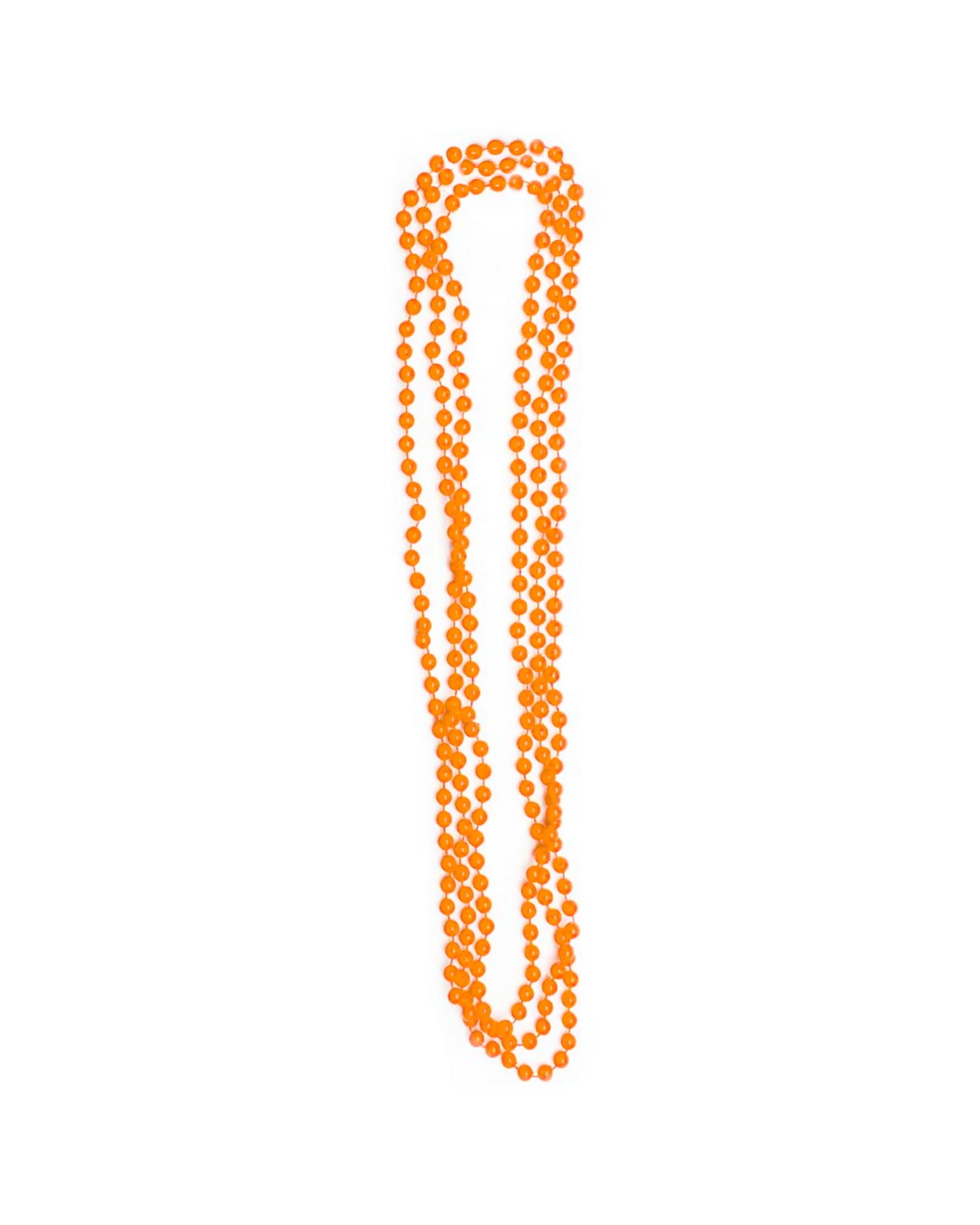 1 Partyrama Neon Orange Bead Necklaces Pack of 3 - Orange, 1 of 1